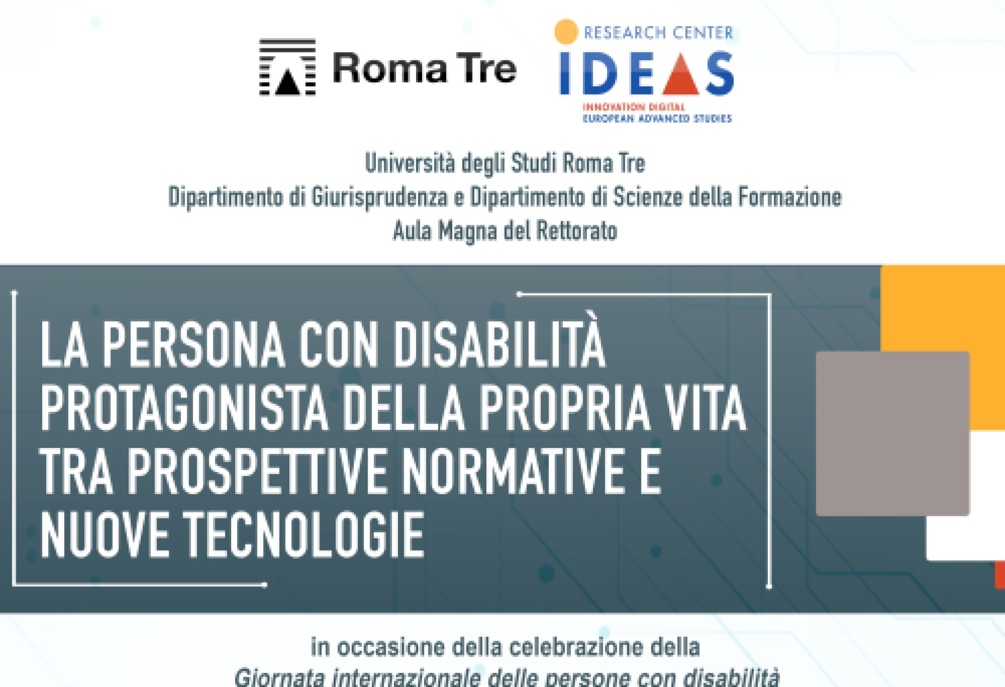 La persona con disabilità protagonista della propria vita tra prospettive normative e nuove tecnologie