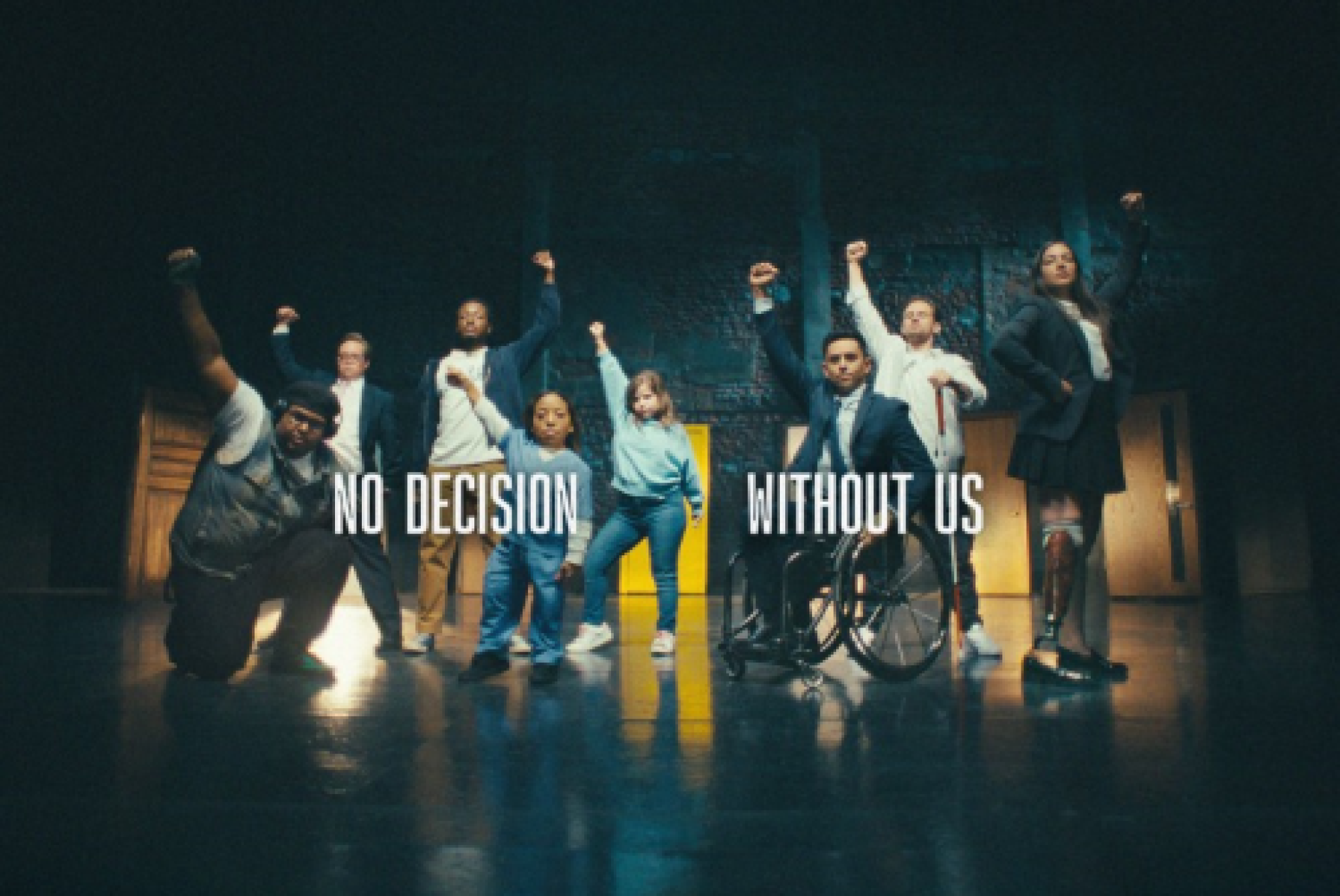 I protagonisti del video su cui si è basata la campagna internazionale del CoorDown "No Decision Without Us" (“Nessuna decisione senza di noi”)