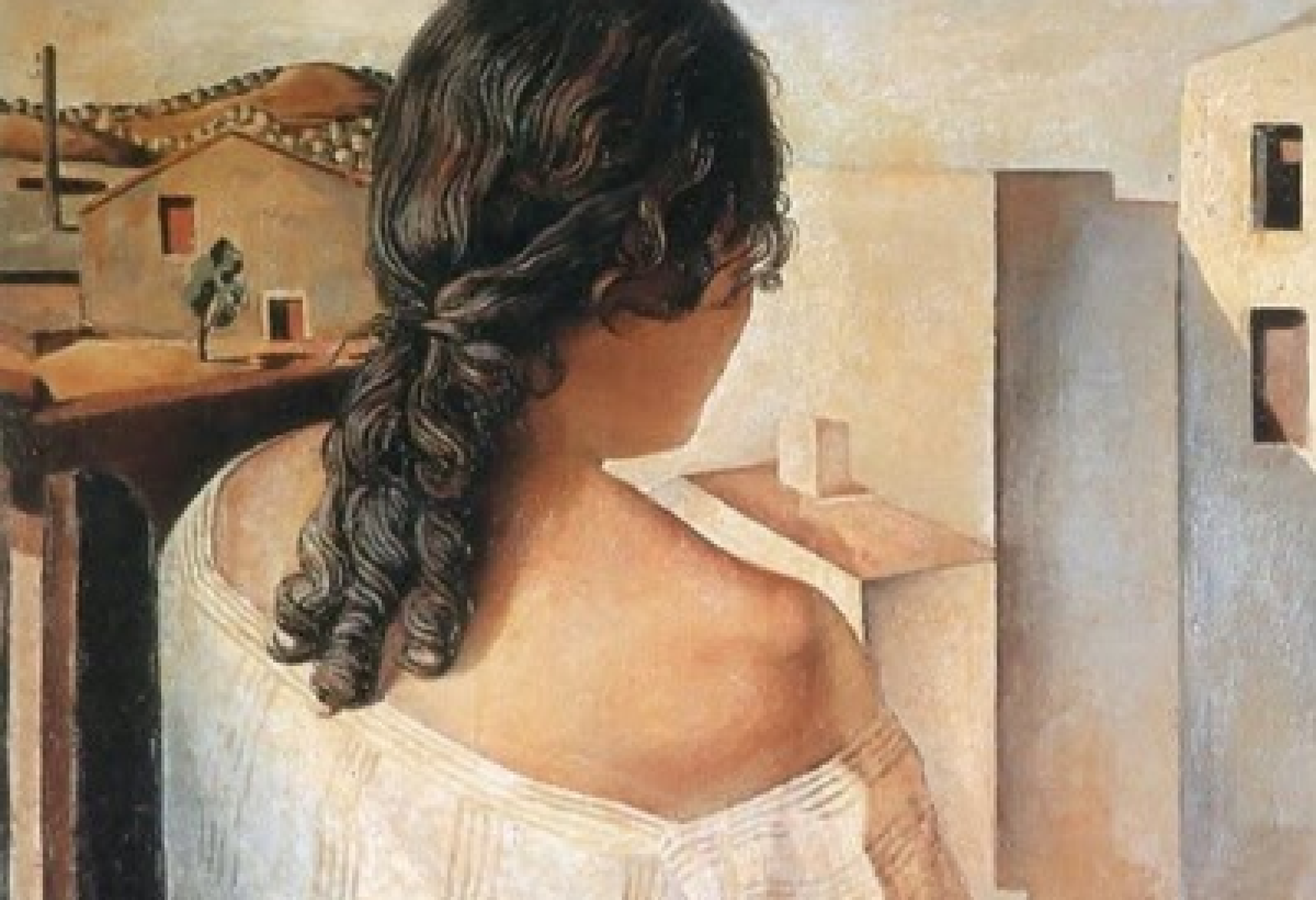 Salvador Dalì, "Ragazza seduta vista di spalle", 1925, Museo Reina Sofia, Madrid (particolare)