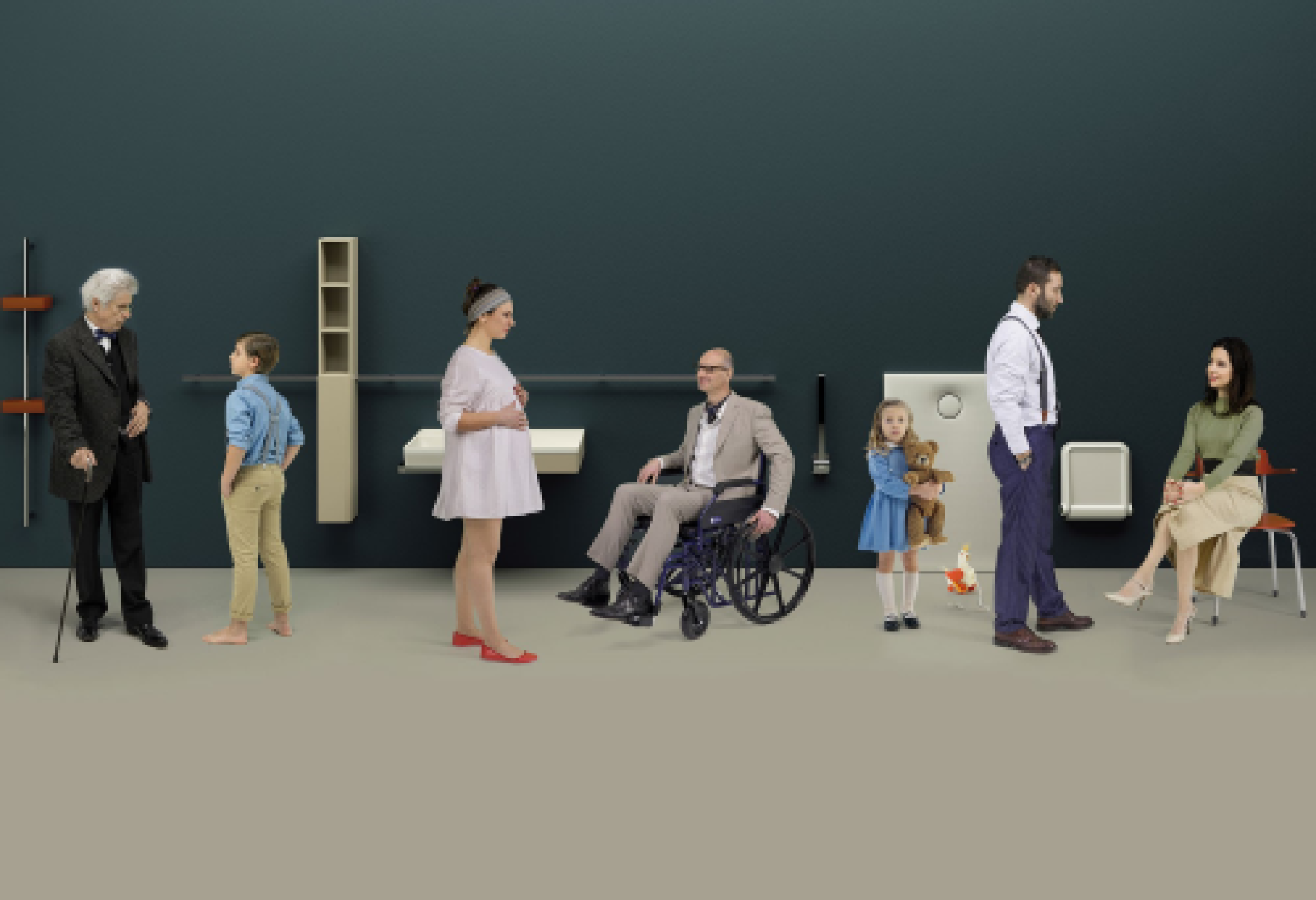 Il "Design for All" ("progettazione per tutti") produce l'accessibilità per persone con disabilità, ma anche per tanti altri cittadini e cittadine