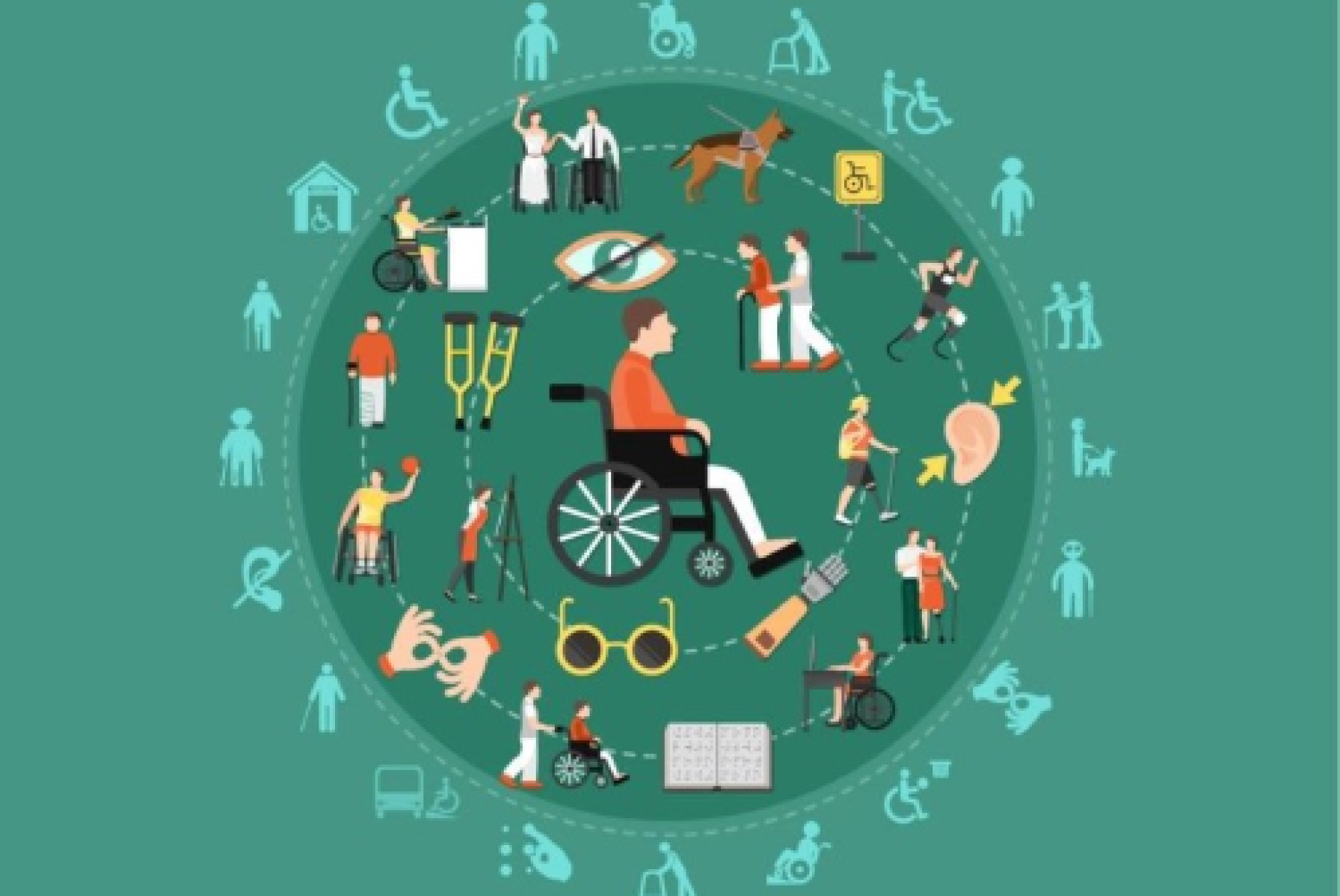 Realizzazione grafica dedicata a tante diverse forme di disabilità