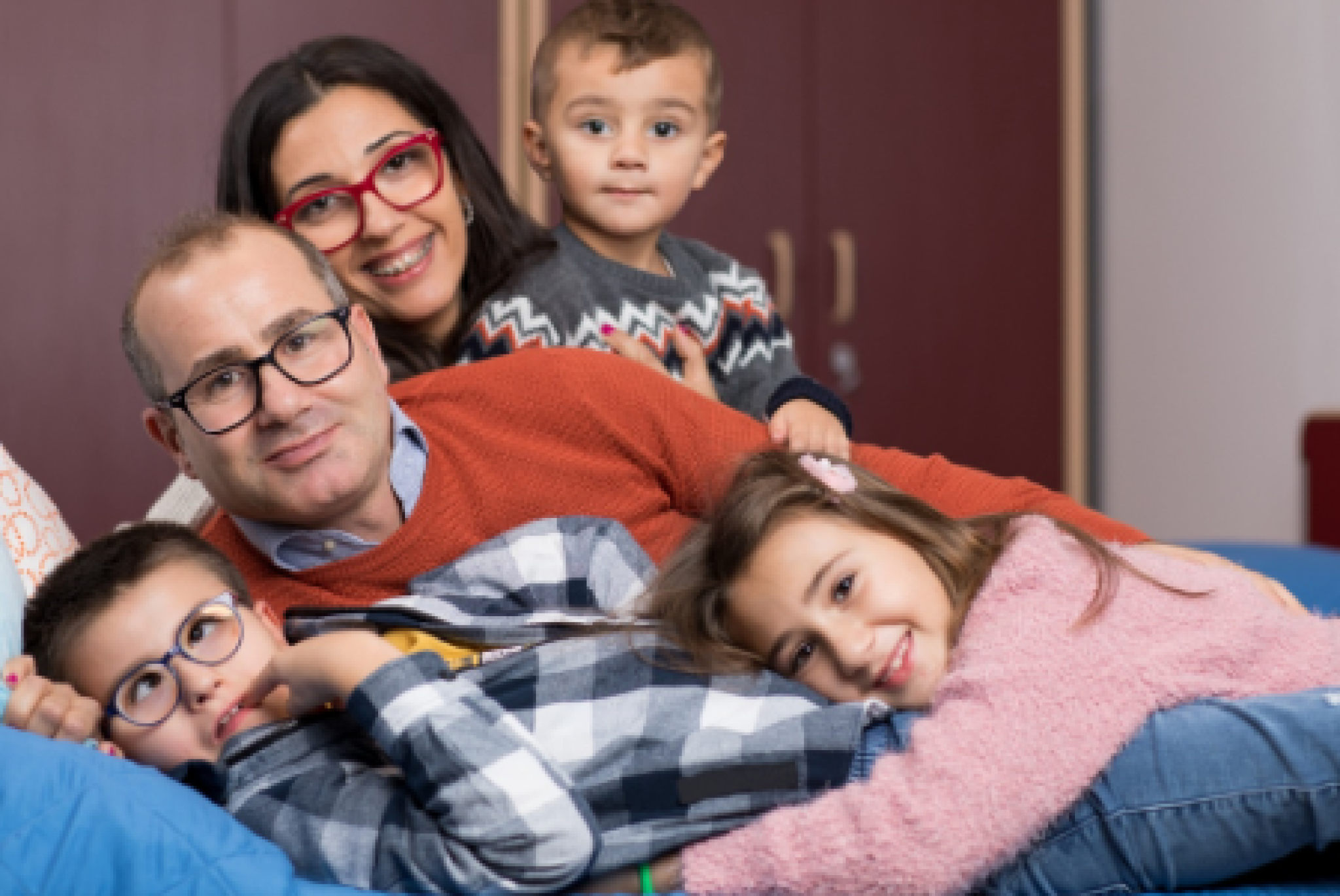 Una famiglia che afferisce alla Fondazione Lega del Filo d'Oro