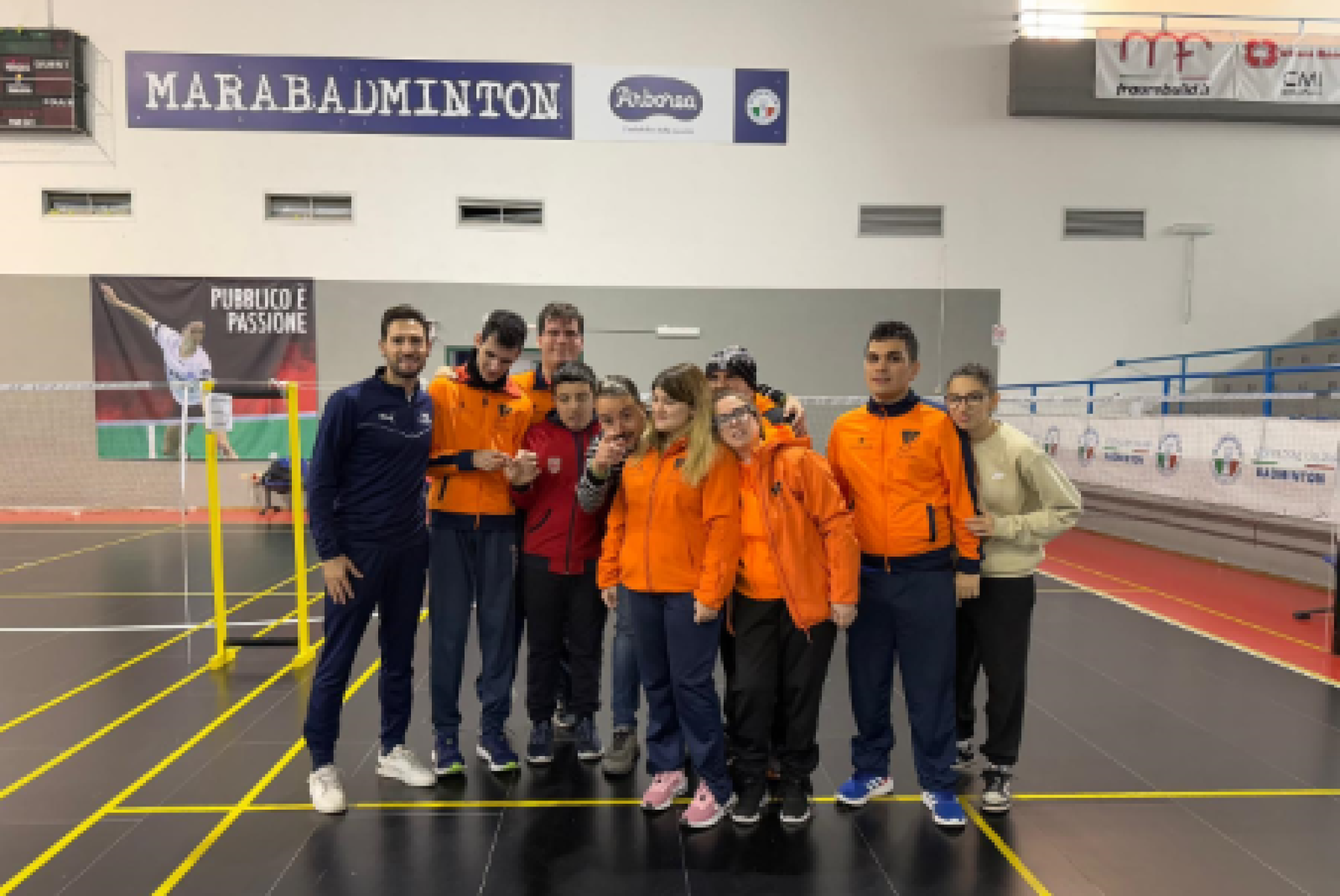 I giovani dell'Associazione Filippide Cagliari e Sud Sardegna, coinvolti nel progetto avviato in collaborazione con MaraBadminton Academy