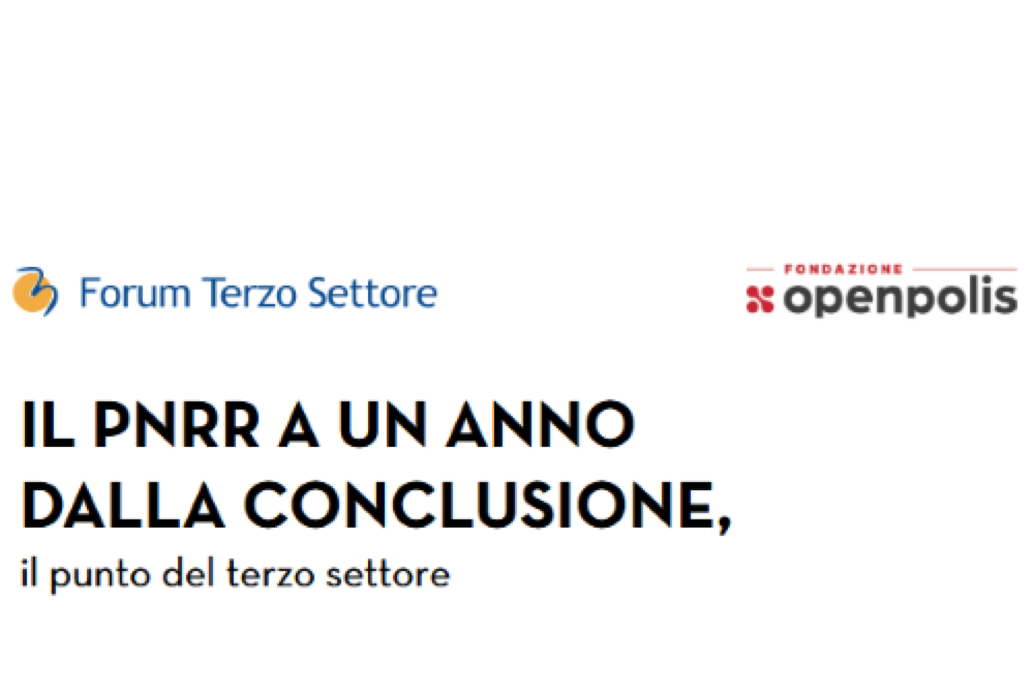 Attuazione del PNRR: serve un maggiore coinvolgimento del Terzo Settore