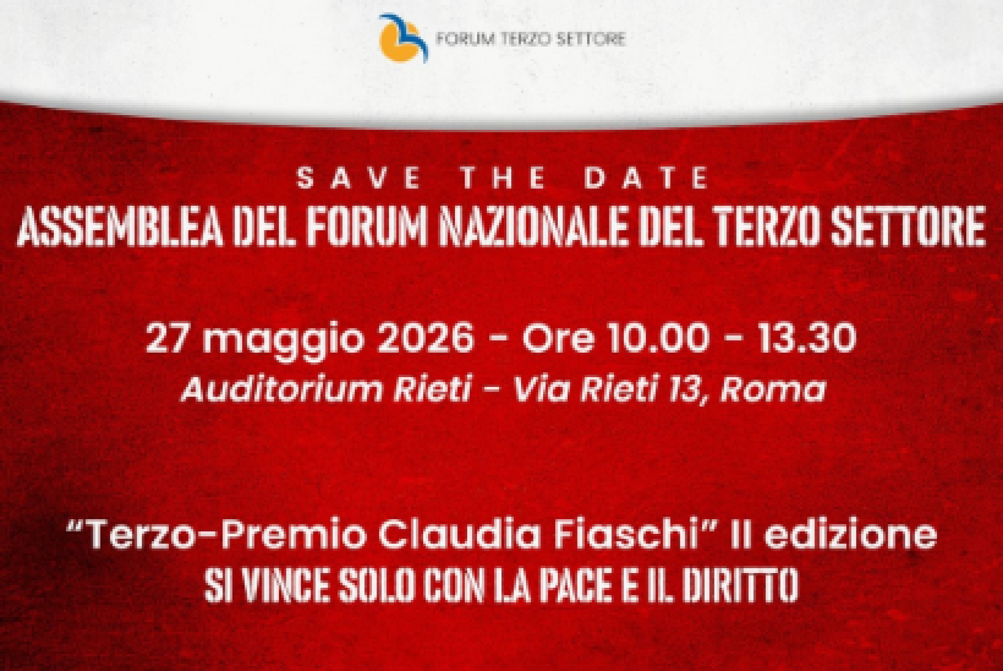 Il convegno “Si vince solo con la pace e il diritto” (con i premi agli studi sul Terzo Settore)
