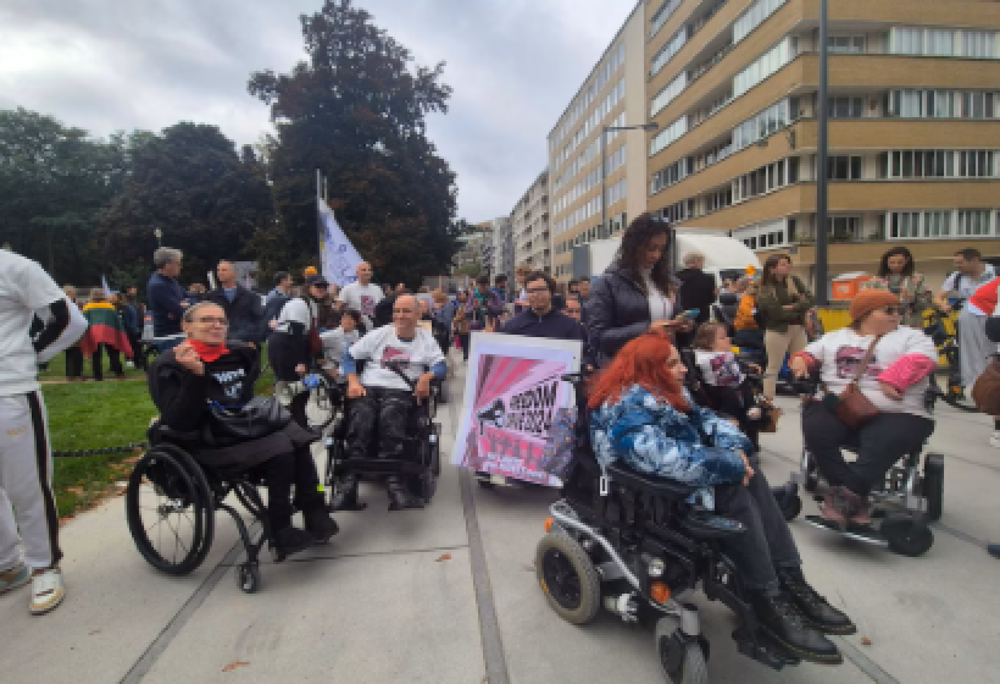 Un'immagine della "Freedom Drive" del 2024 a Bruxelles (Belga Photo Timon Ramboer)