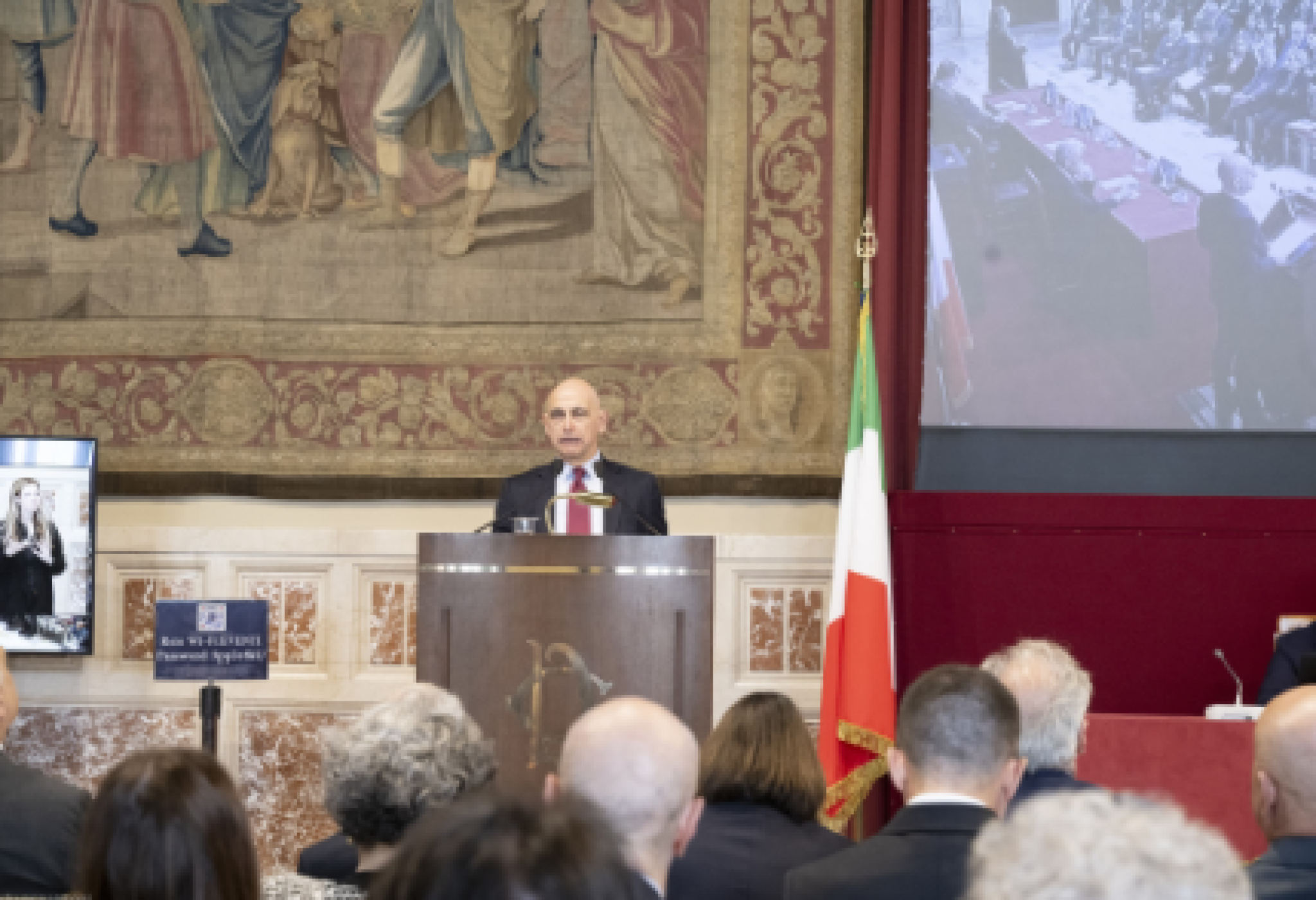 Il presidente dell'Autorità Garante nazionale dei diritti delle persone con disabilità, Maurizio Borgo, durante la presentazione alla Camera della Relazione riguardante il 2025
