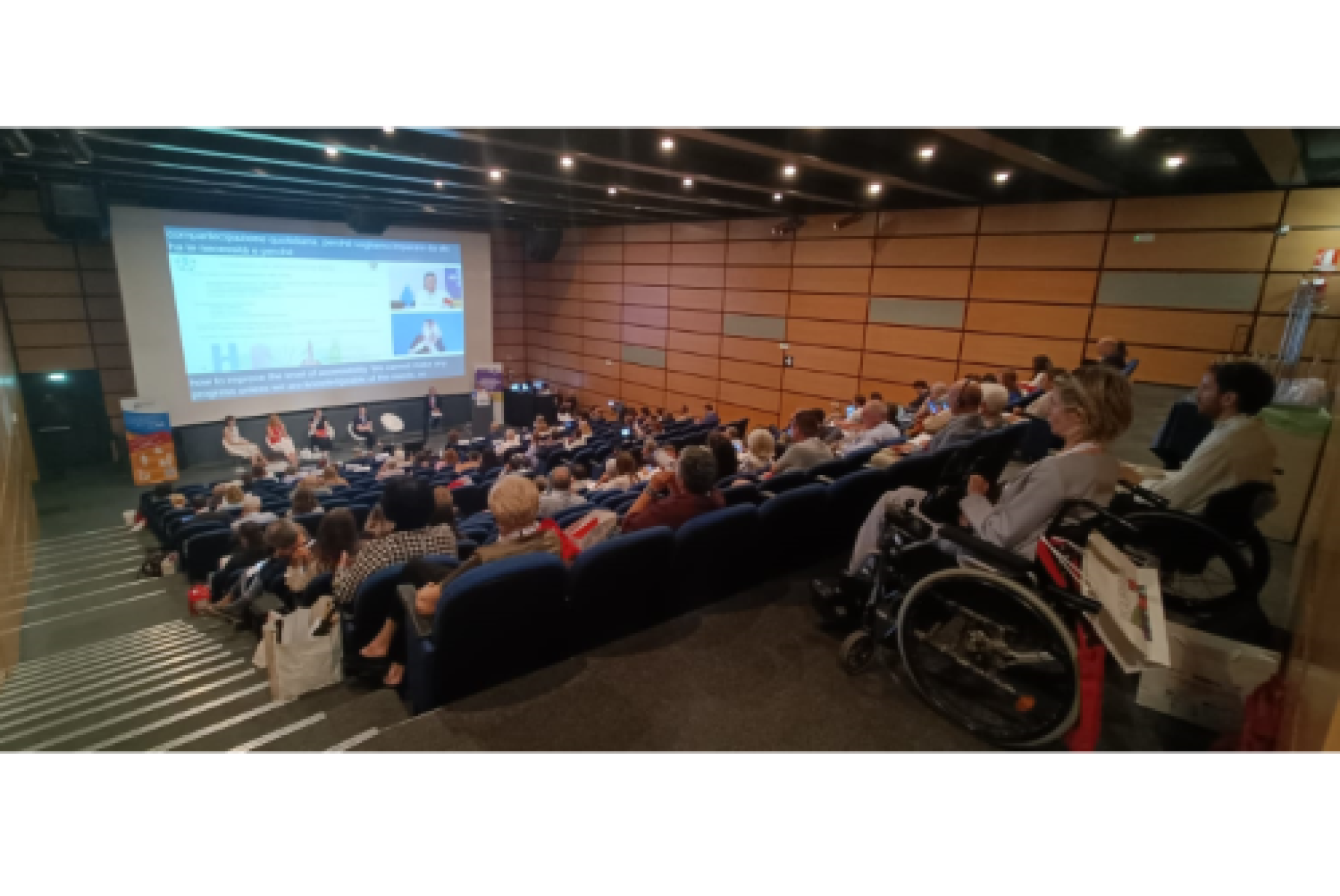 Un'immagine del convegno sul turismo accessibile, tenuttosi presso l'Acquario di Genova