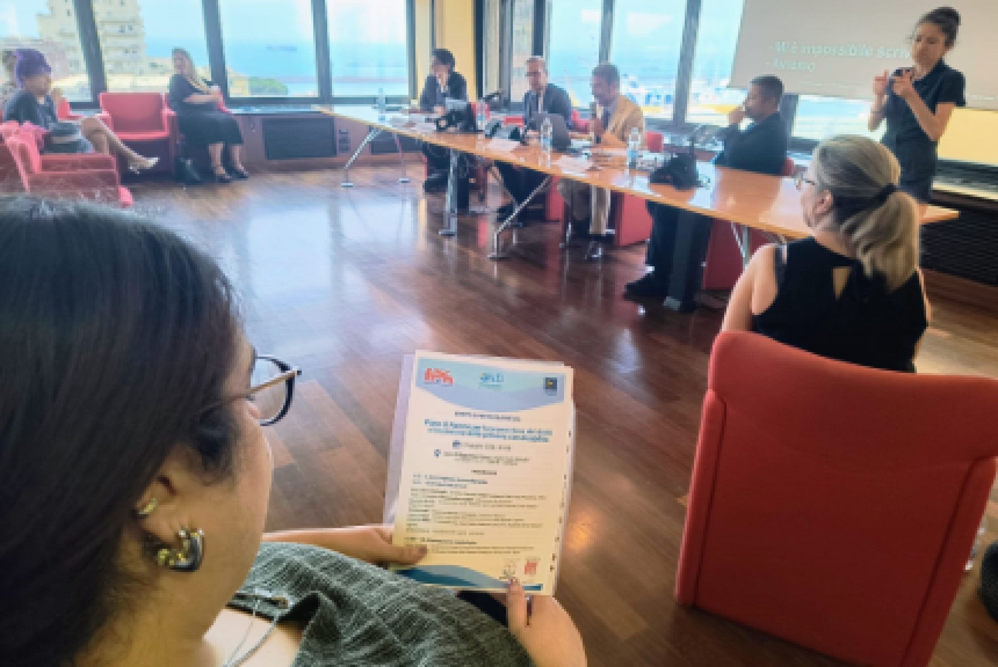Un'immagine dell'incontro di Genova
