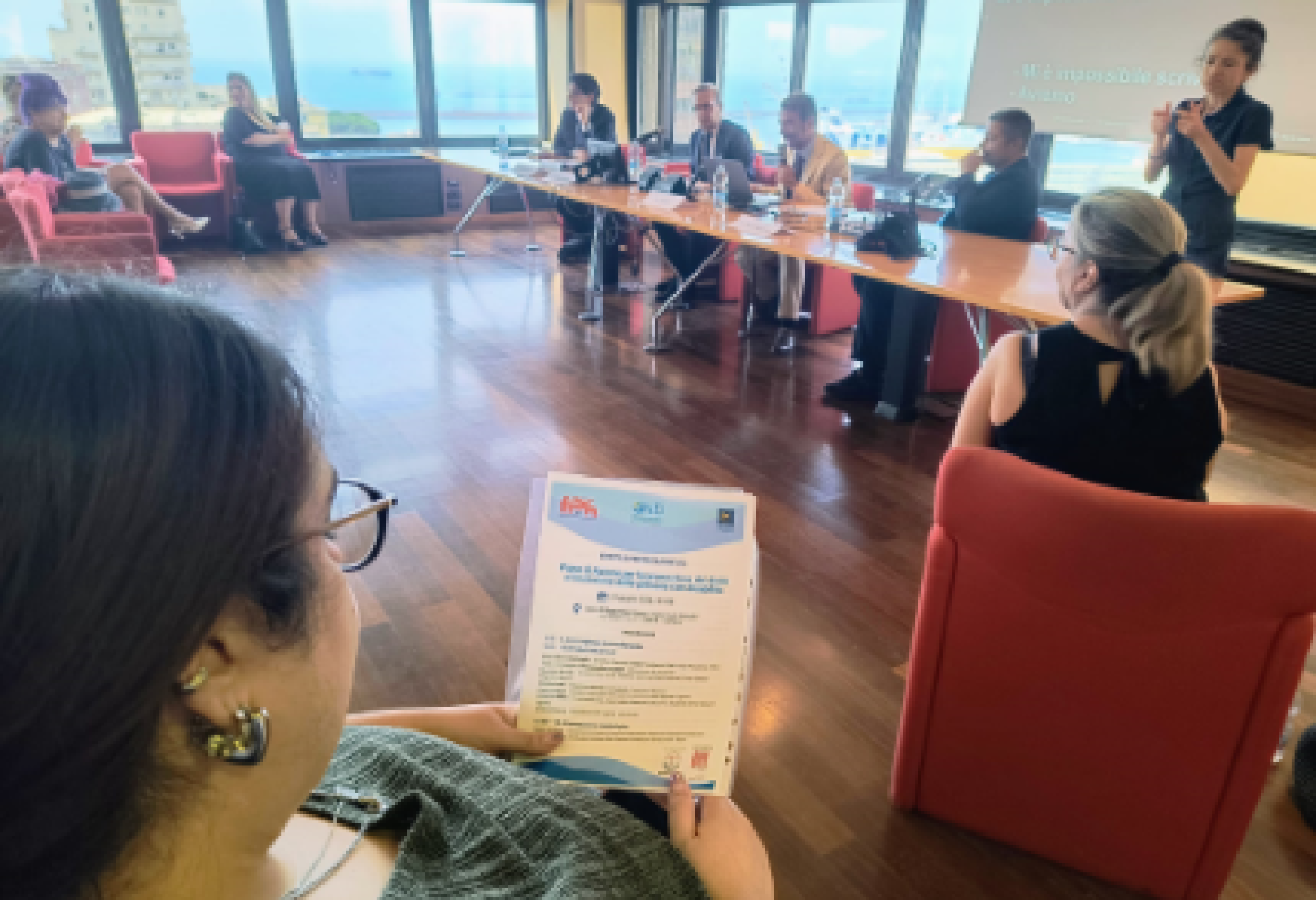 Un'immagine dell'incontro di Genova