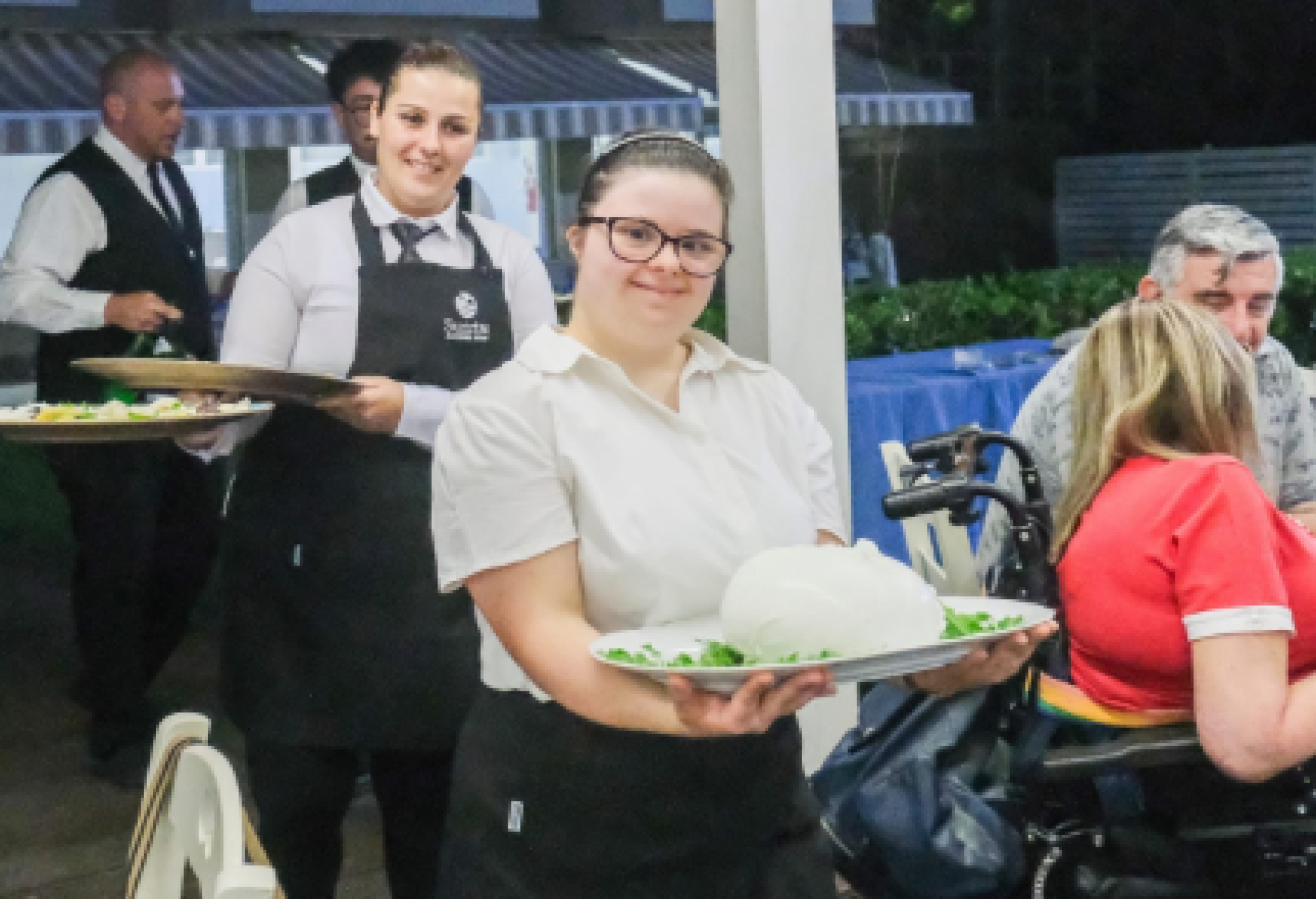 Giulia al lavoro presso il Sunrise Accessible Resort di Spineta (Salerno)