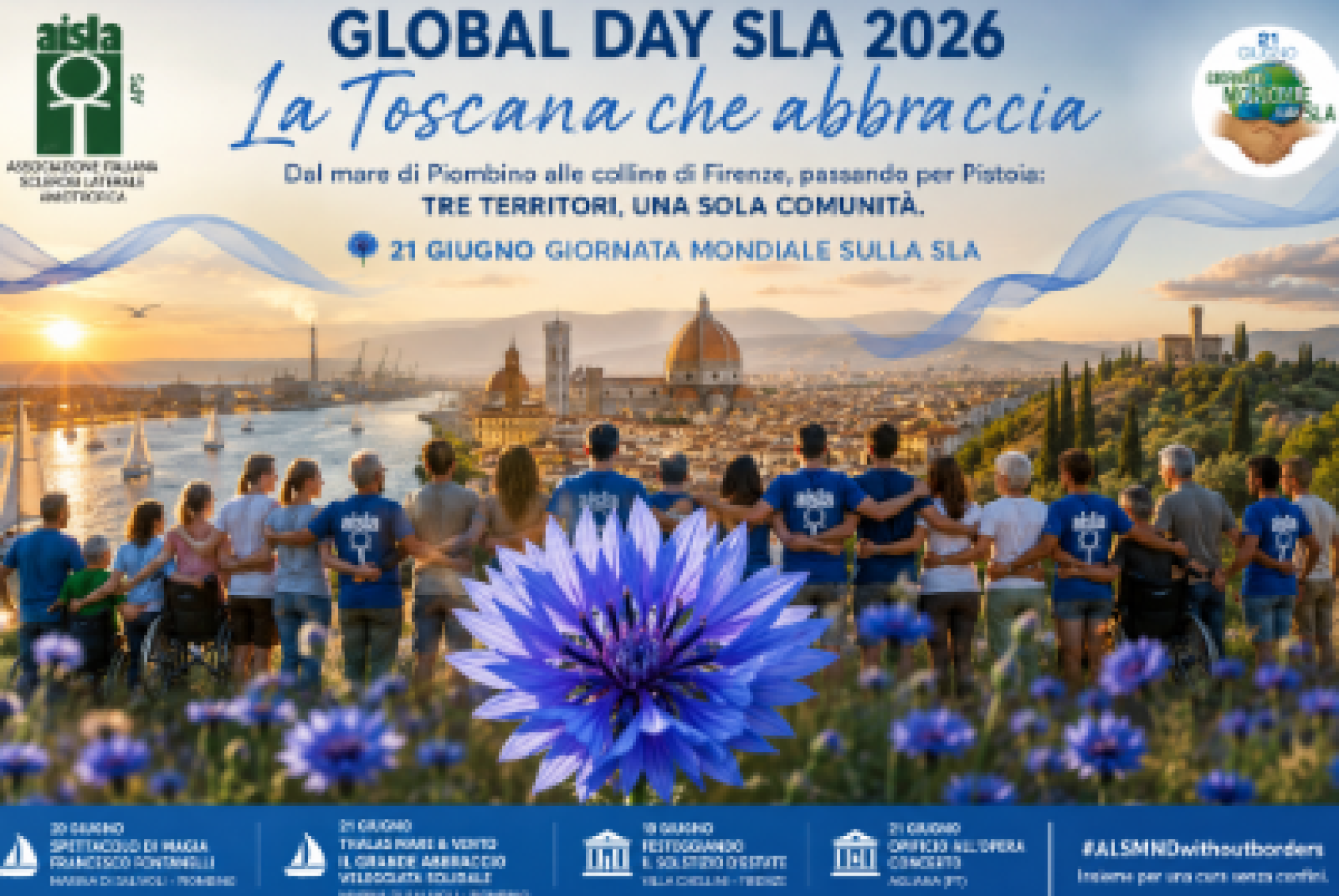 La Toscana e la Giornata Mondiale della SLA: nessuno deve affrontare questa malattia da solo!
