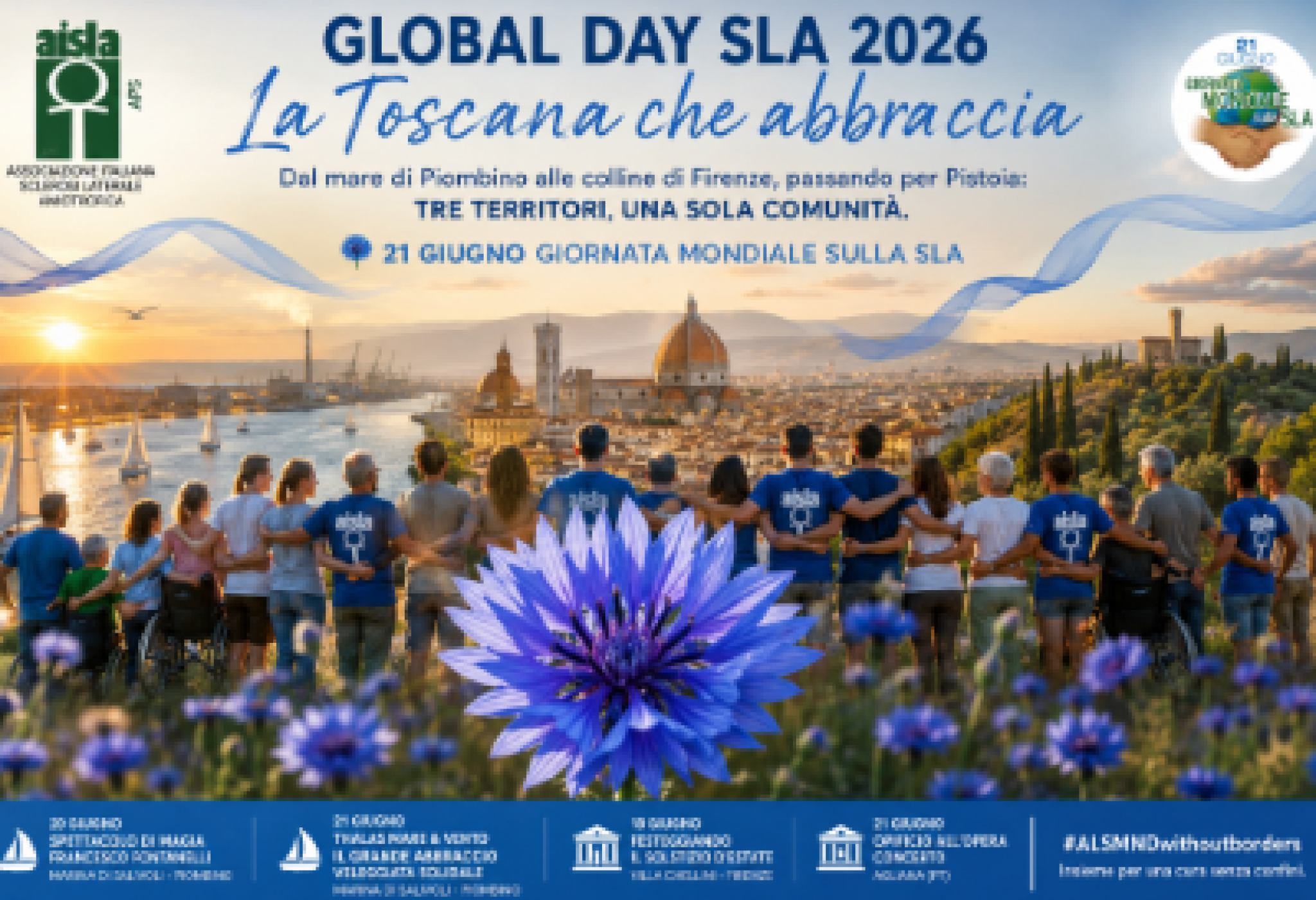 La Toscana e la Giornata Mondiale della SLA: nessuno deve affrontare questa malattia da solo!