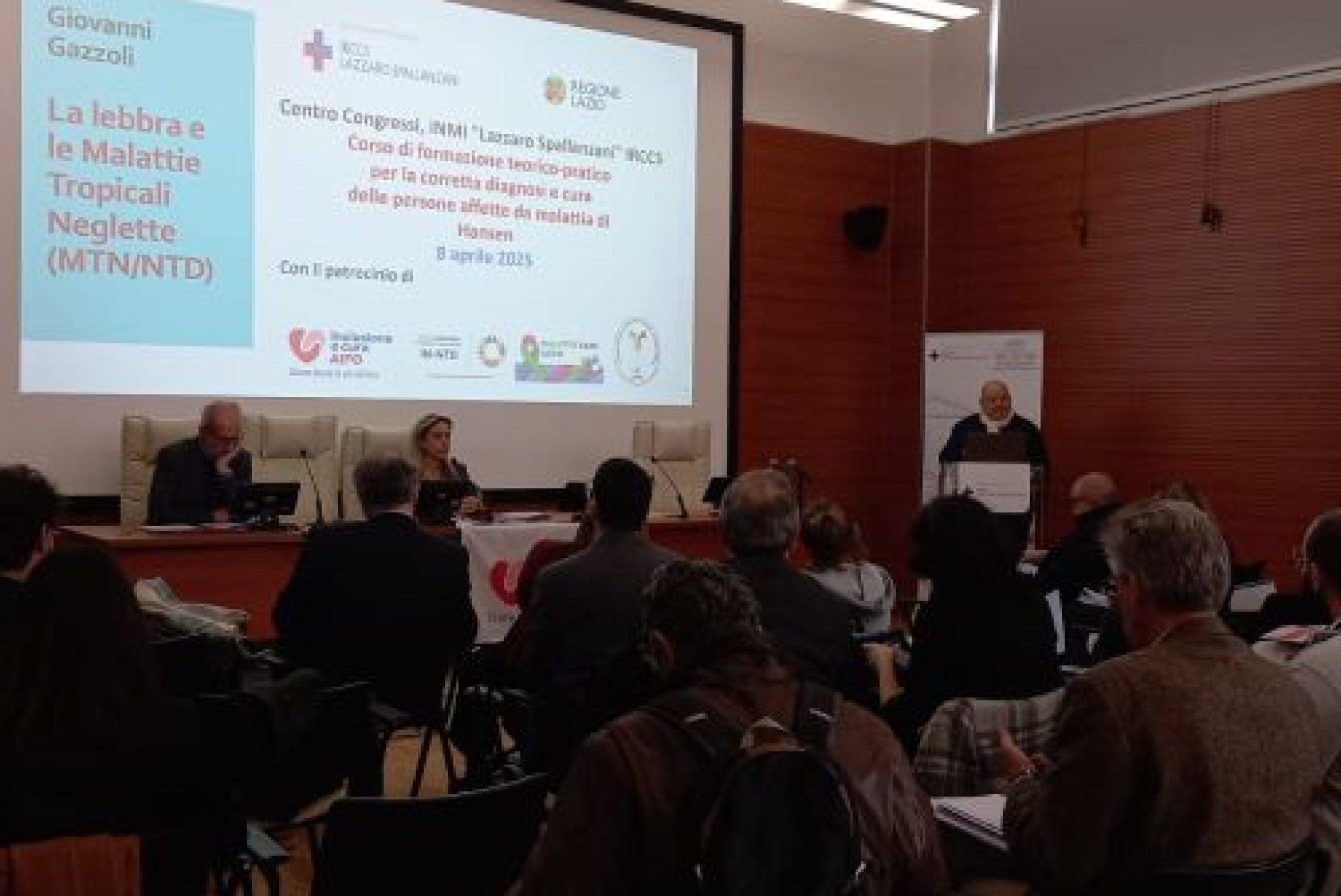 Un'immagine dell'incontro all'Istituto Spallanzani di Roma
