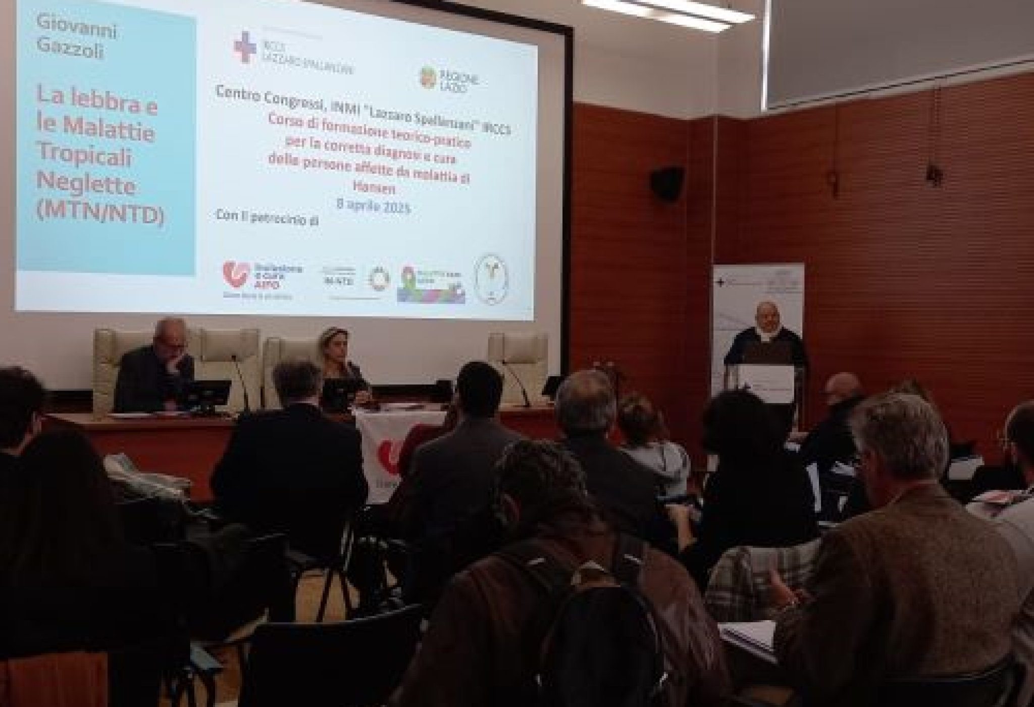 Un'immagine dell'incontro all'Istituto Spallanzani di Roma