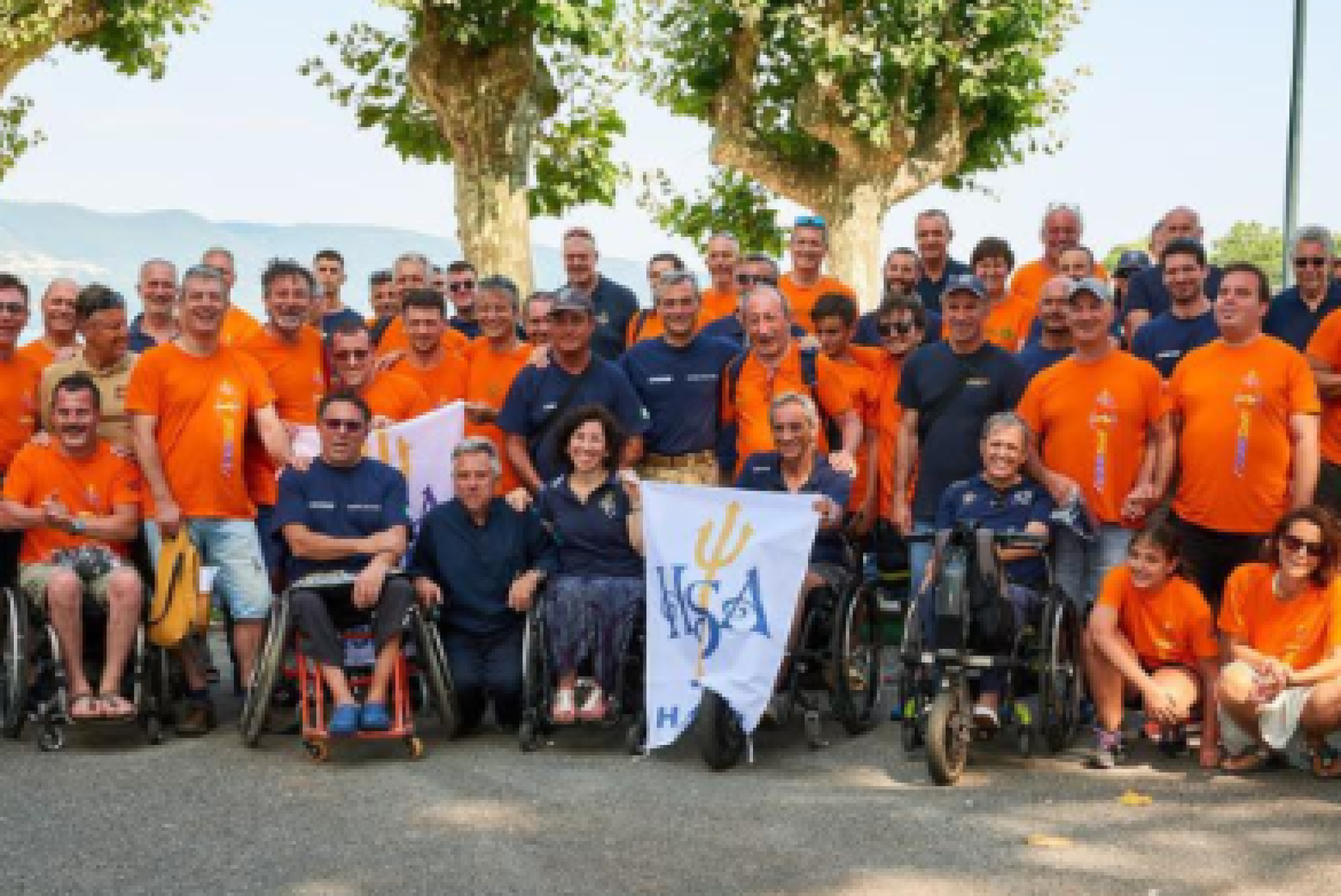Foto di gruppo per una delle precedenti edizione di "Insieme in immersione a Portovenere"