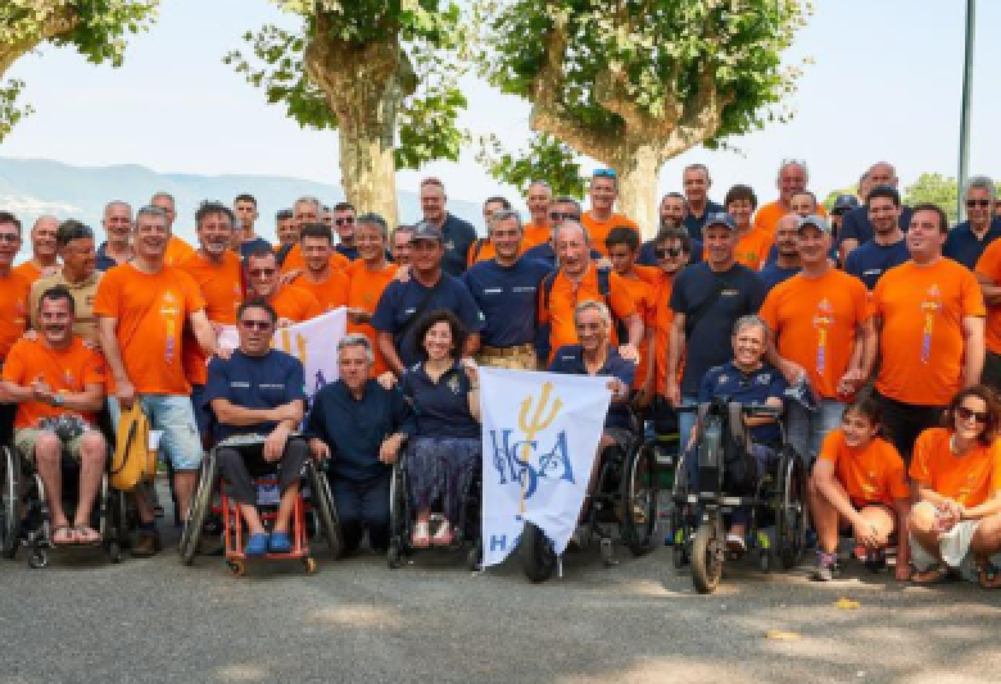 Foto di gruppo per una delle precedenti edizione di "Insieme in immersione a Portovenere"