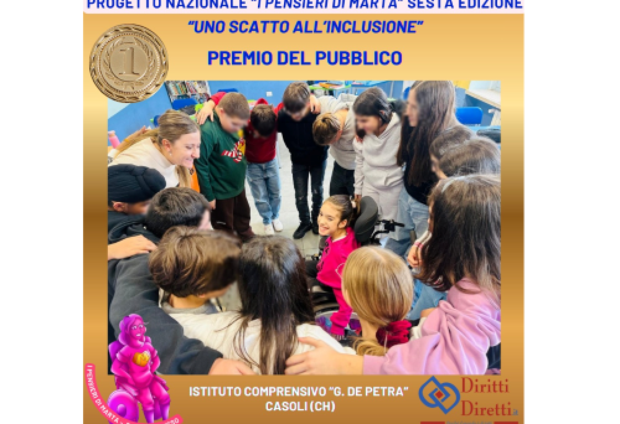 "Il Sorriso di Vera" è la foto che ha vinto il Premio del Pubblico per la sesta edizione dei "Pensieri di Marta"