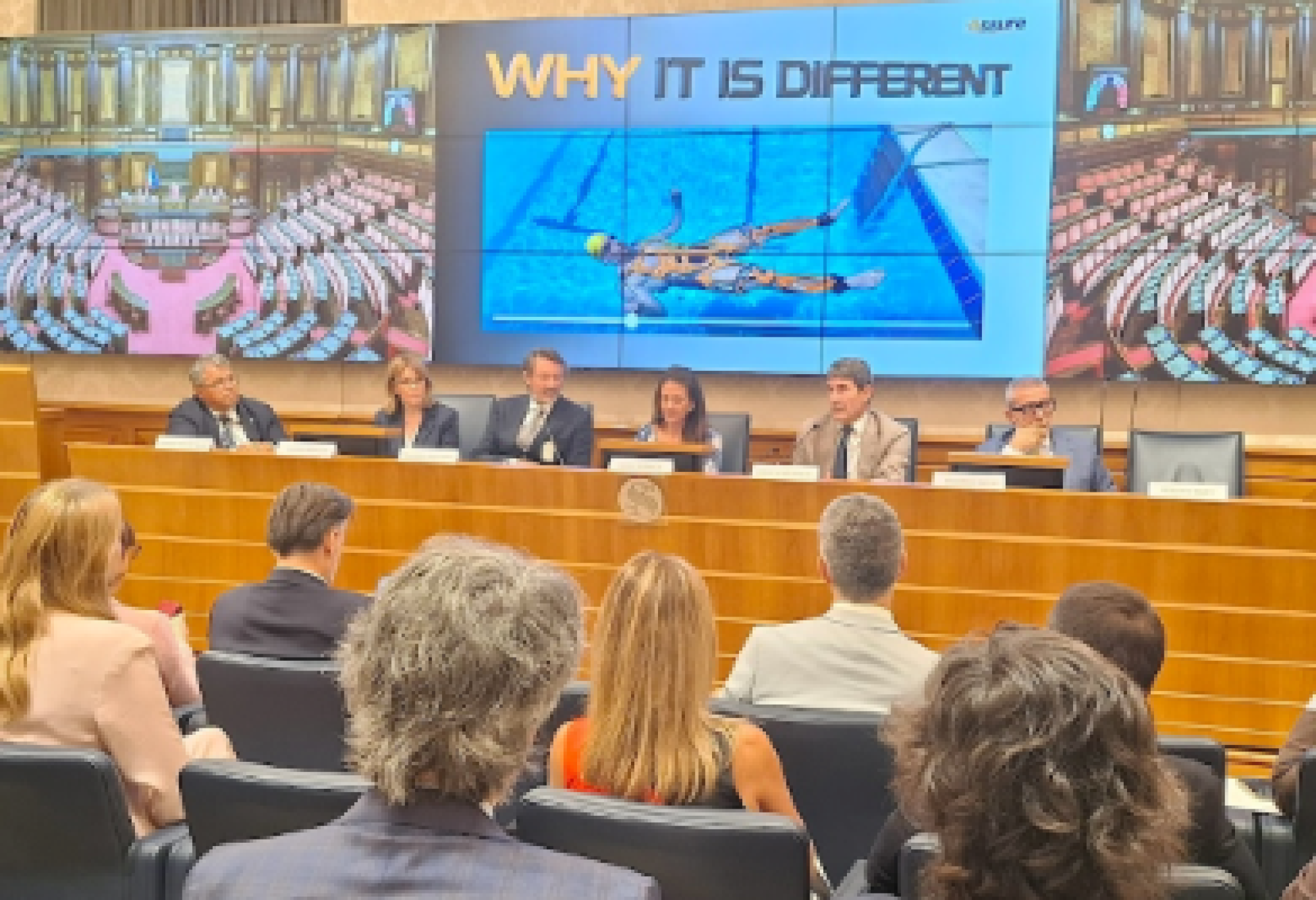 Un'immagine della presentazione in Senato di "IN-EXON"