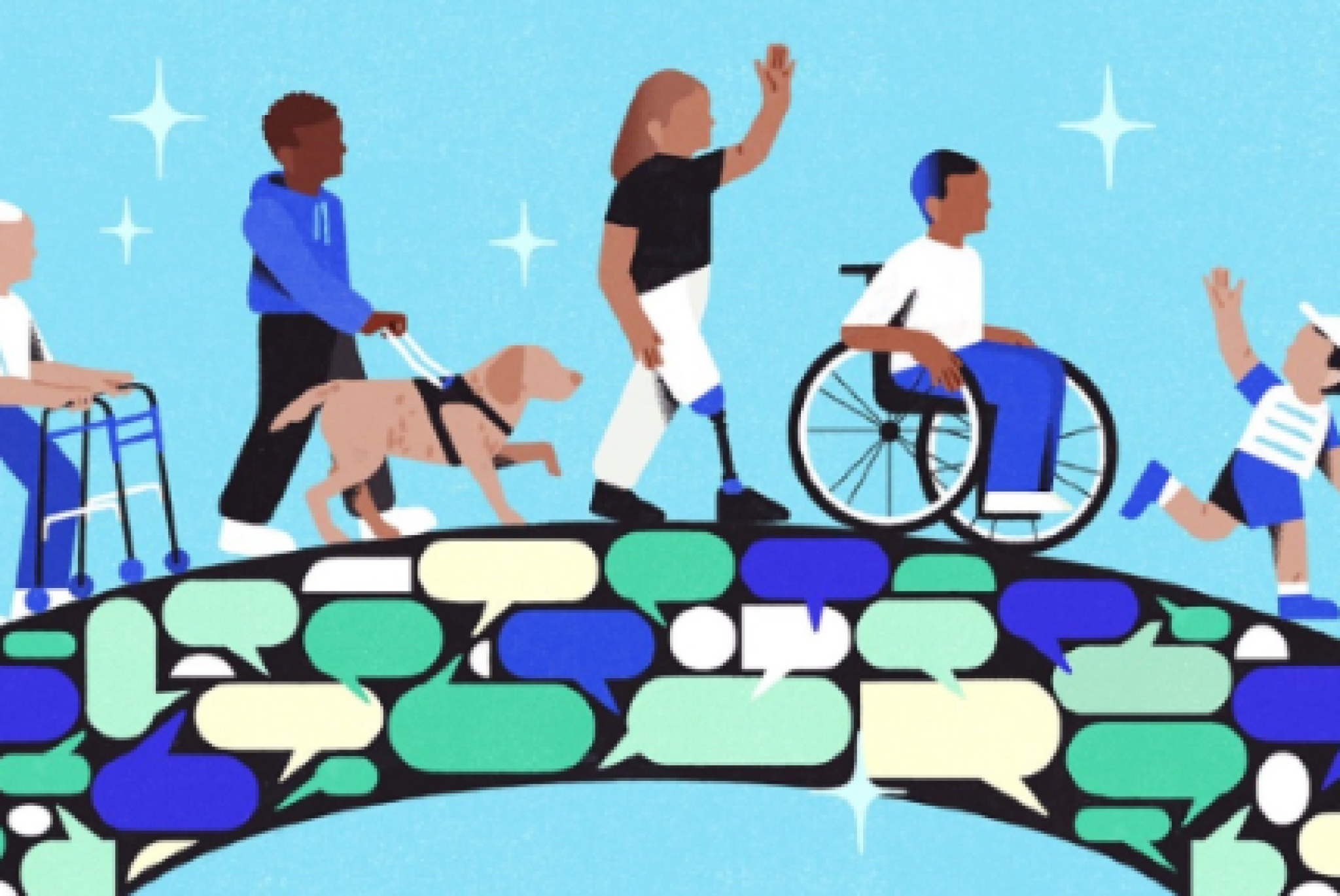 Una realizzazione grafica americana dedicata all'inclusione delle persone con disabilità