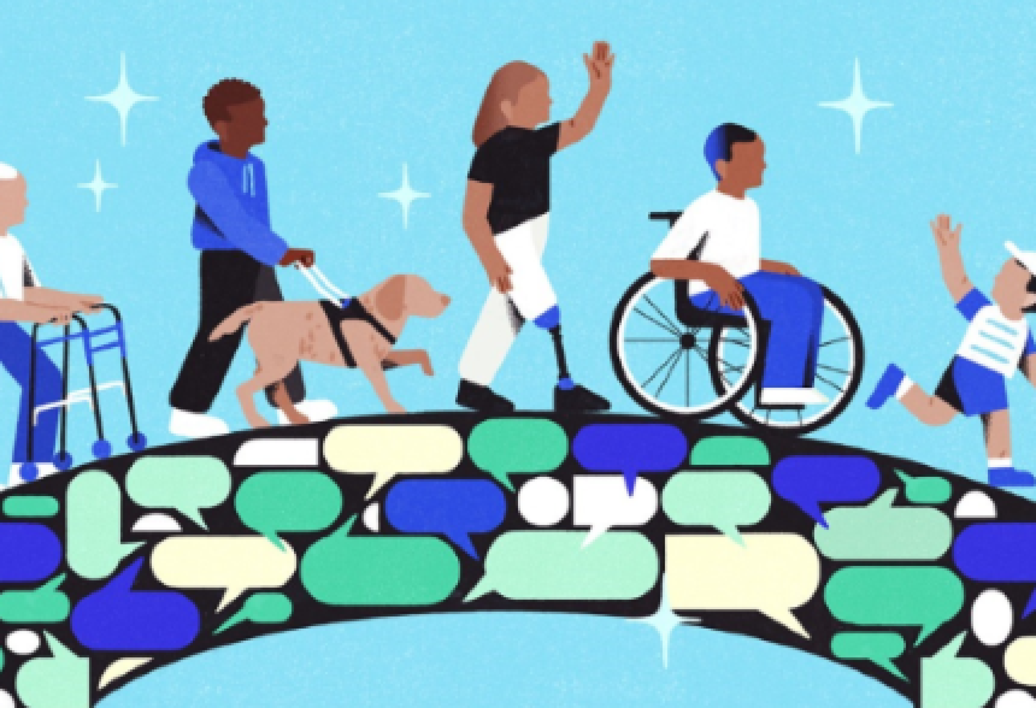 Una realizzazione grafica americana dedicata all'inclusione delle persone con disabilità