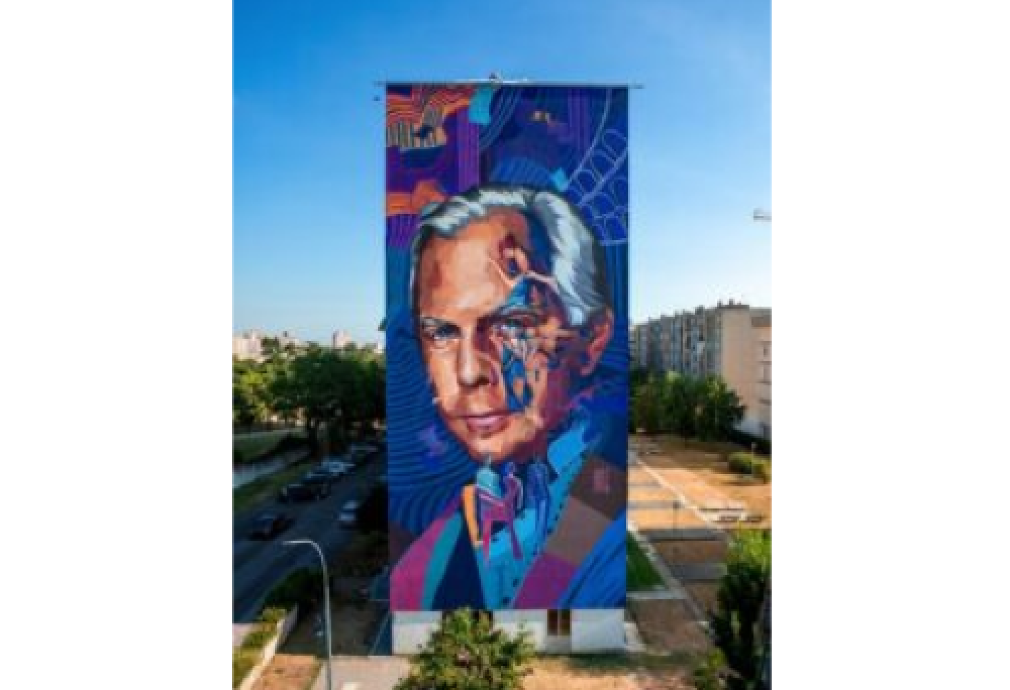 Il murale di Piacenza "Tributo a Giorgio Armani", realizzato da Kotè