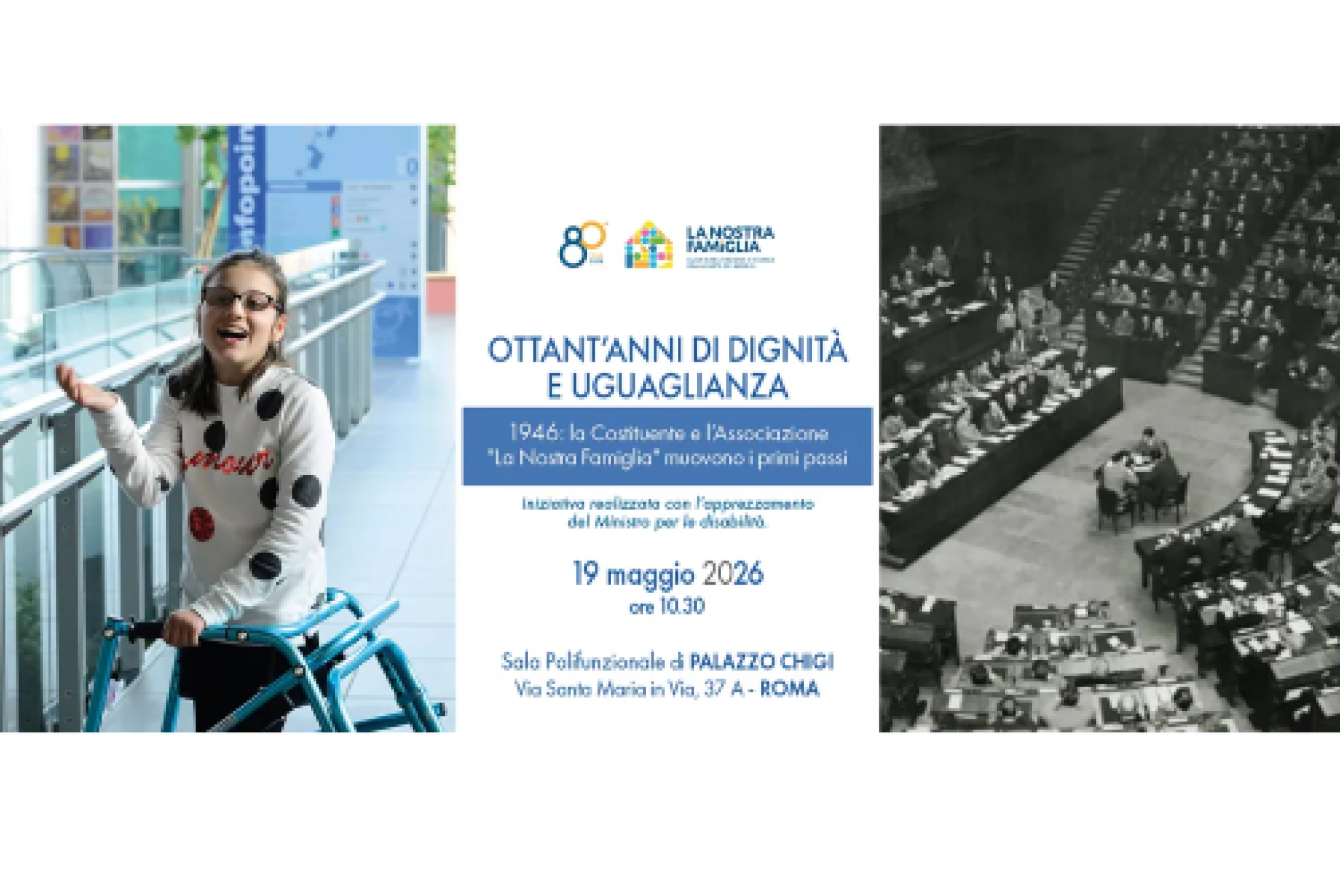 Ottant’anni di dignità e uguaglianza per La Nostra Famiglia