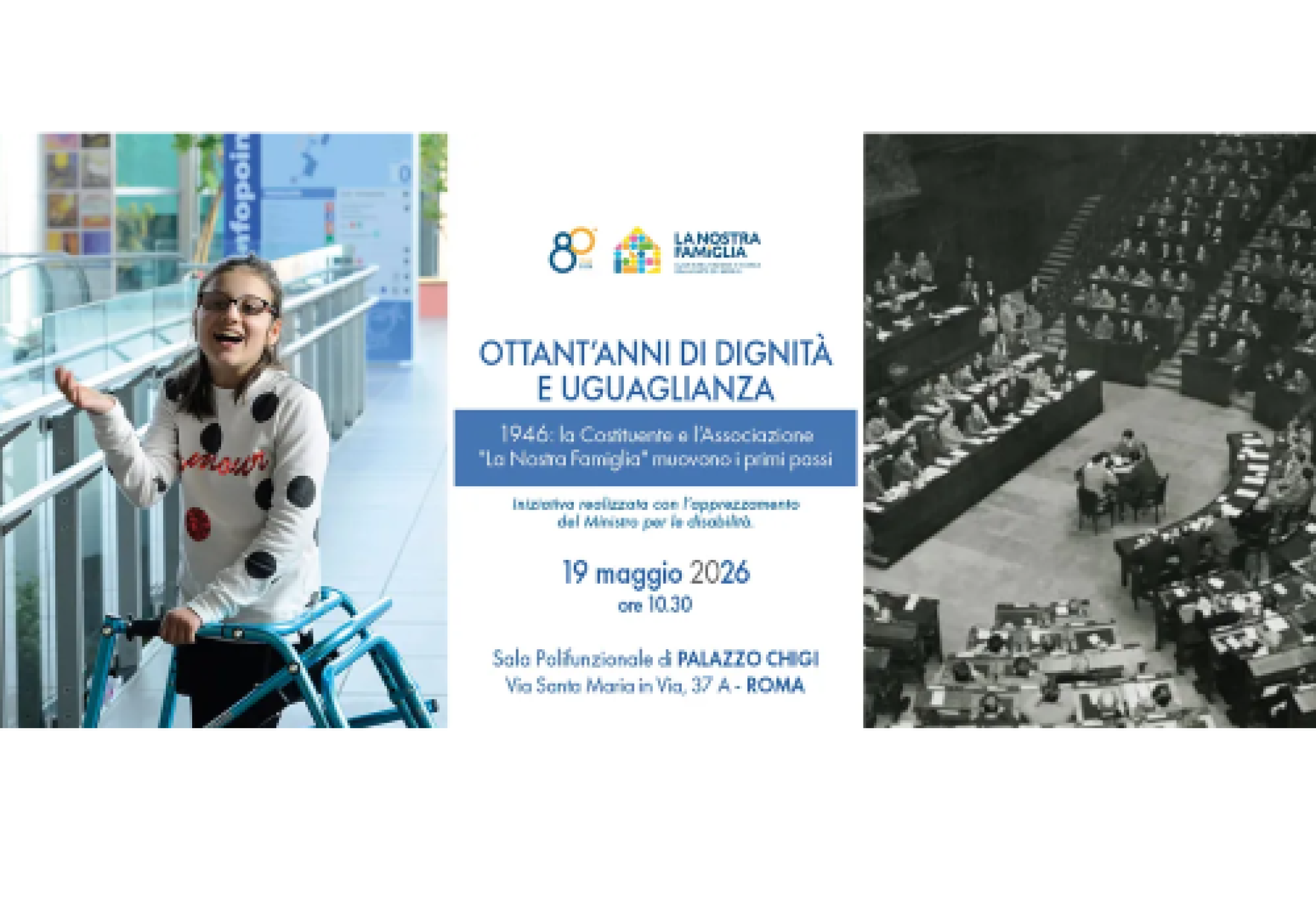 Ottant’anni di dignità e uguaglianza per La Nostra Famiglia
