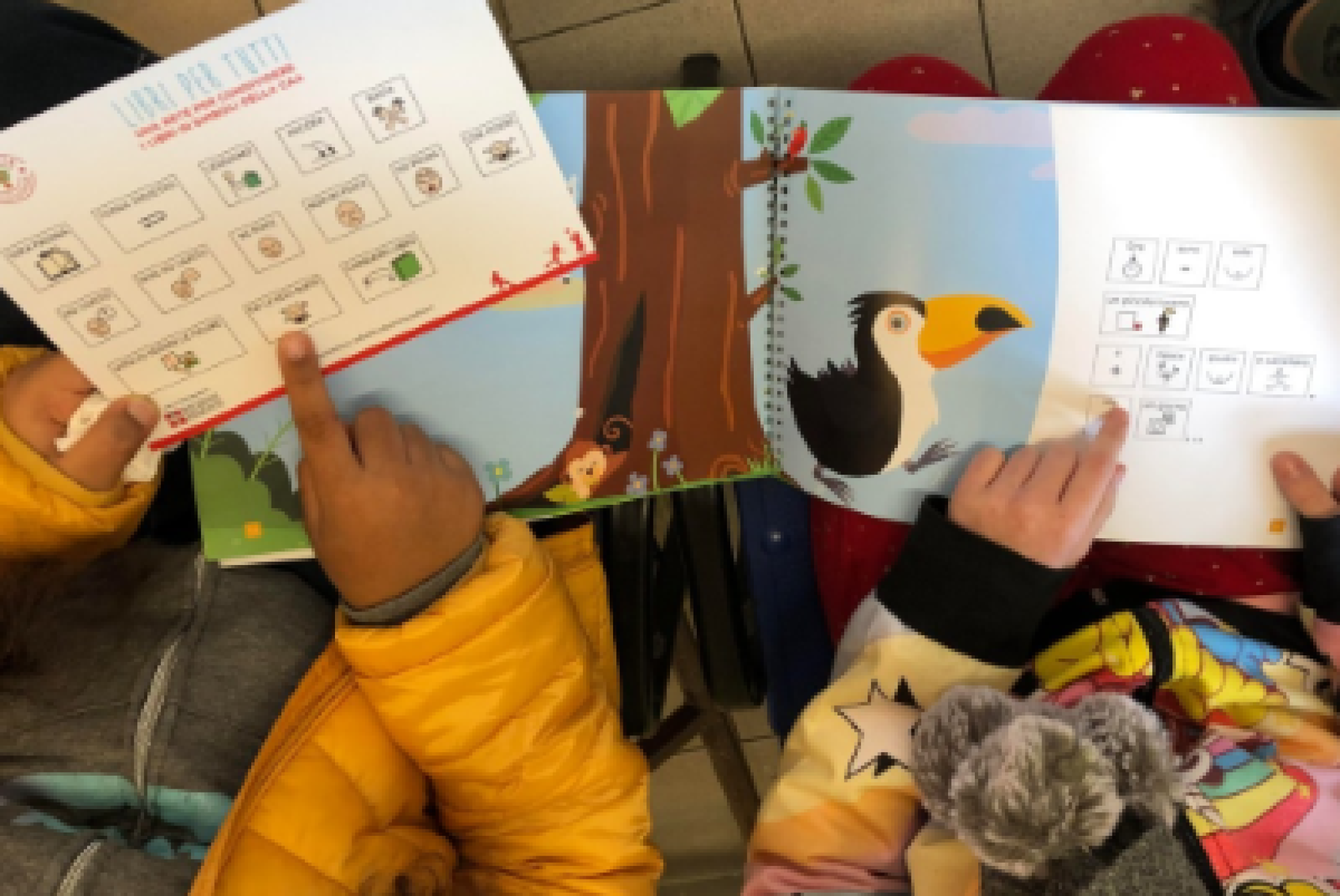 Bimbi fruitori del progetto "Libri per tutti"