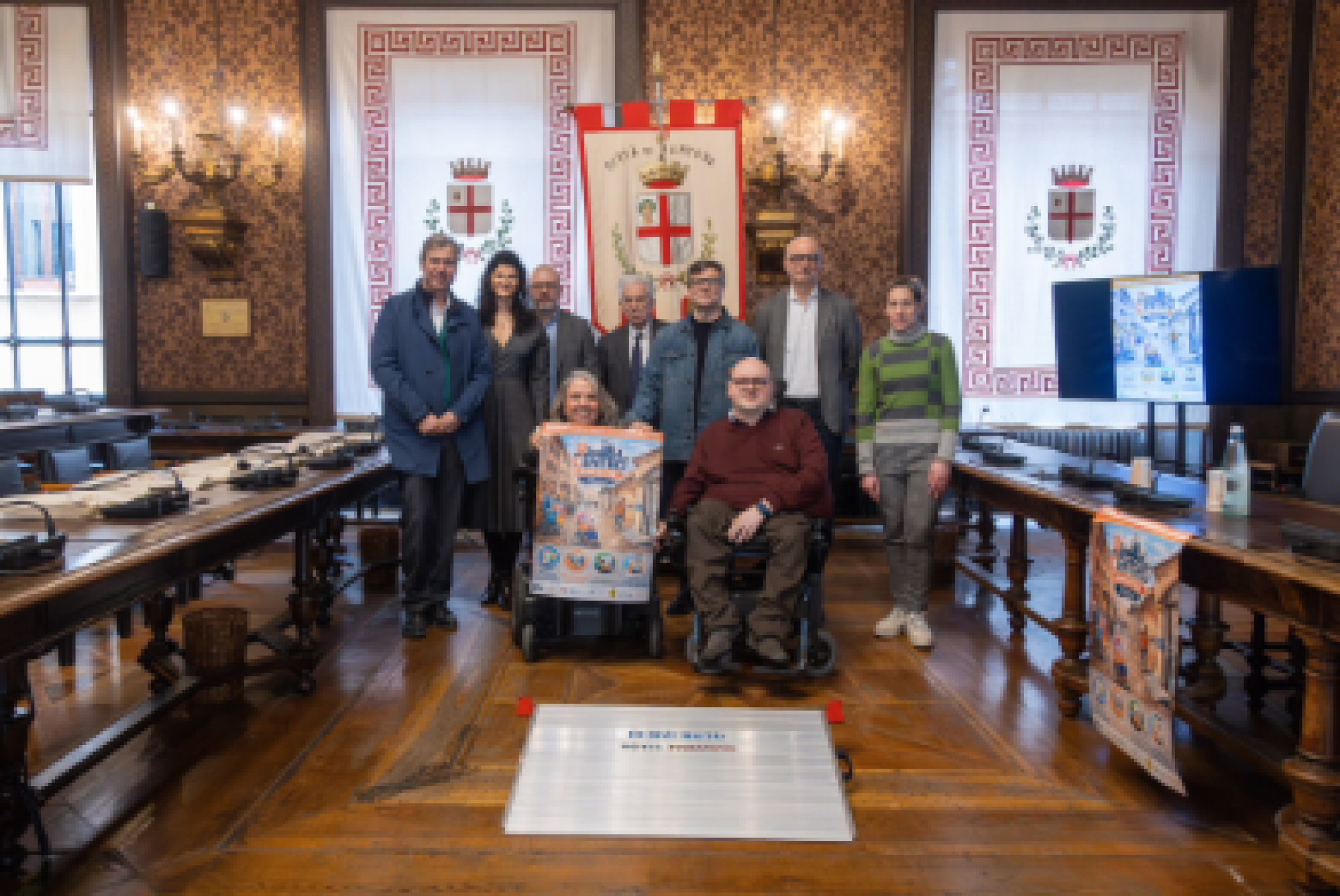 I partecipanti alla presentazione del progetto "C'ENTRO ANCH'IO - Mantova Edition", presso la Sala Consiliare del Comune di Mantova