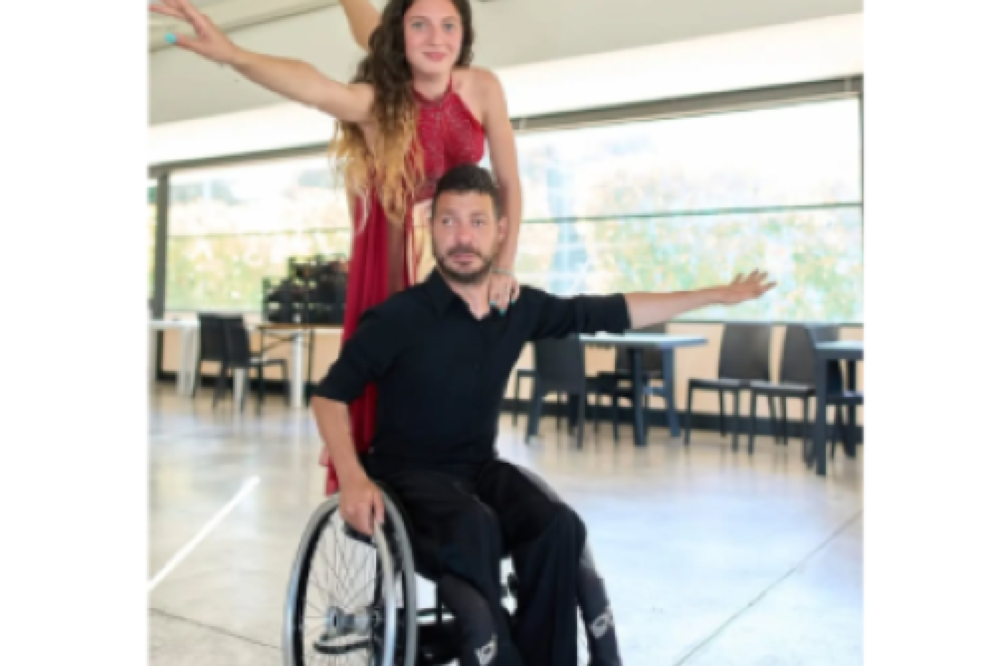 Danilo Mi e Federica Colì durante una seduta di allenamento