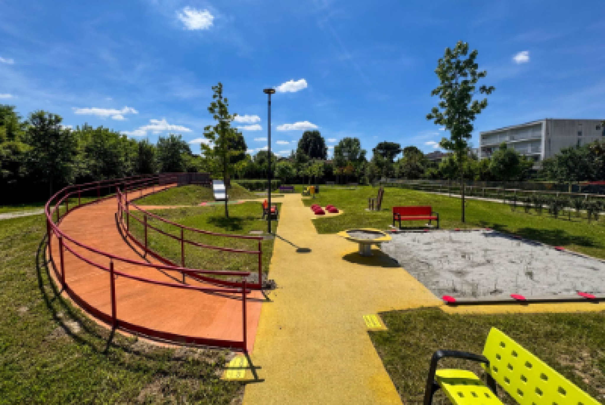 Uno scorcio del nuoo parco comunale inclusivo