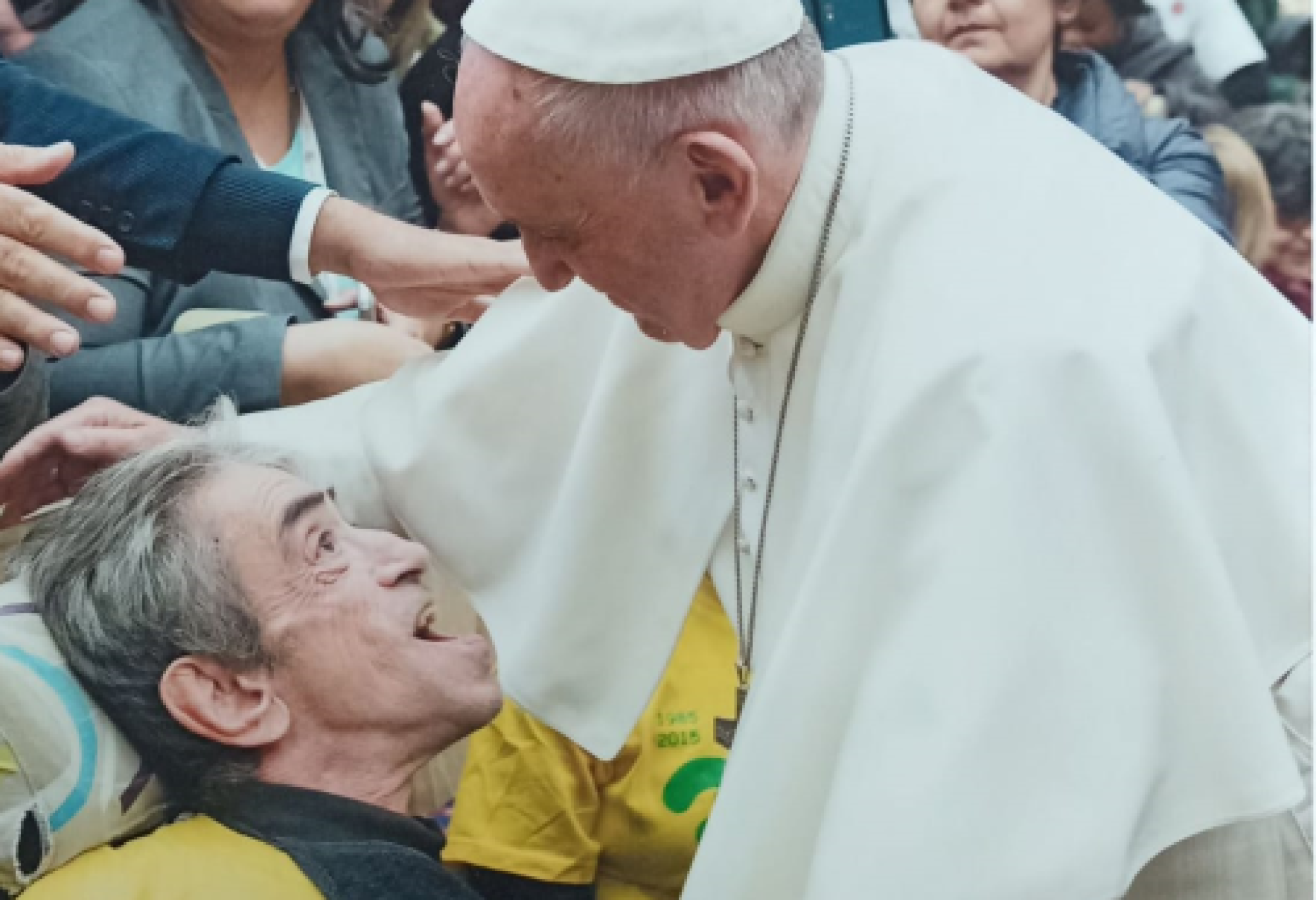 Uno degli incontri di Claudio Imprudente con Papa Francesco