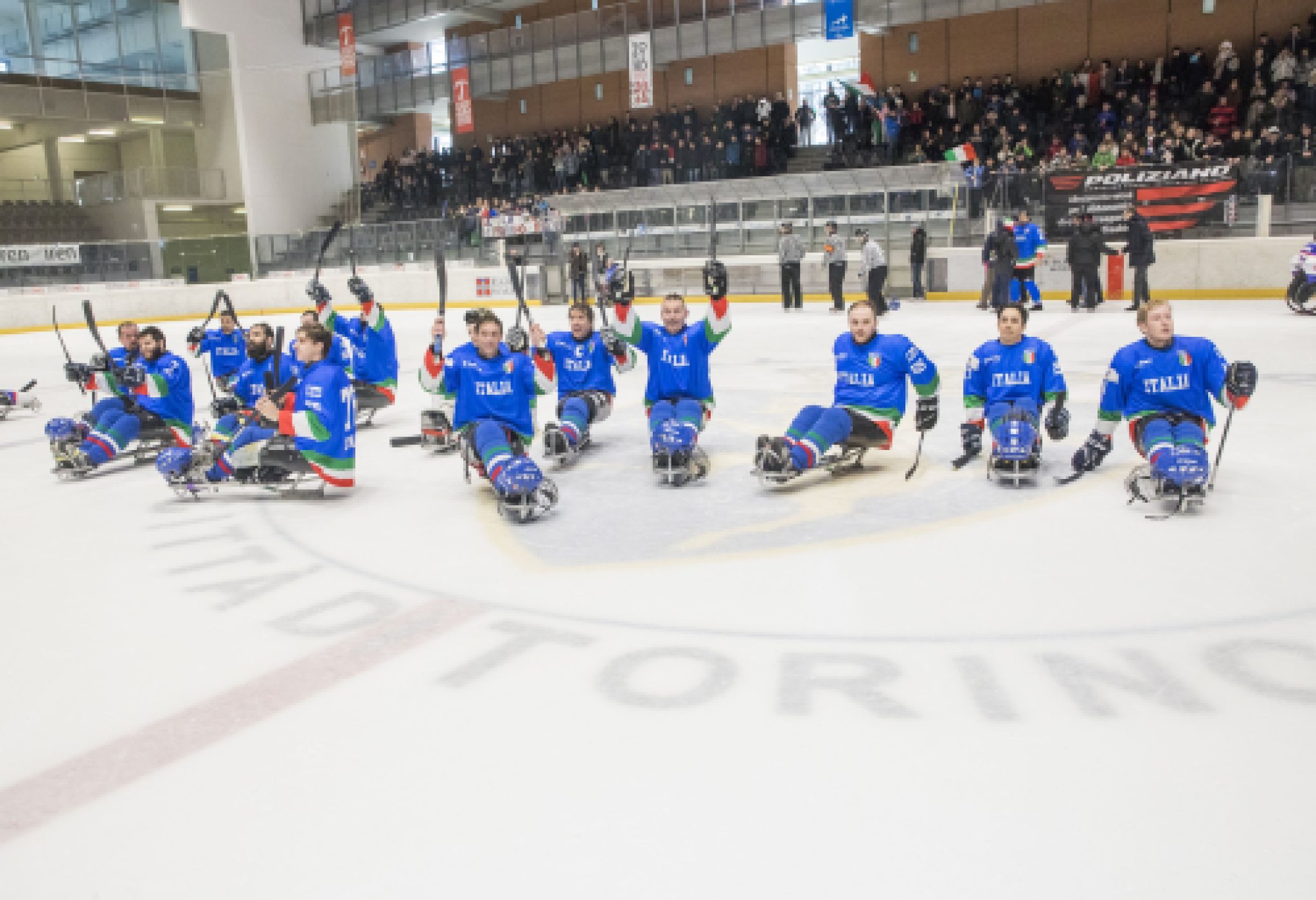 La Nazionale Italiana di para ice hockey al Torneo di Torino del 2023 (foto di Mauro Ujetto)