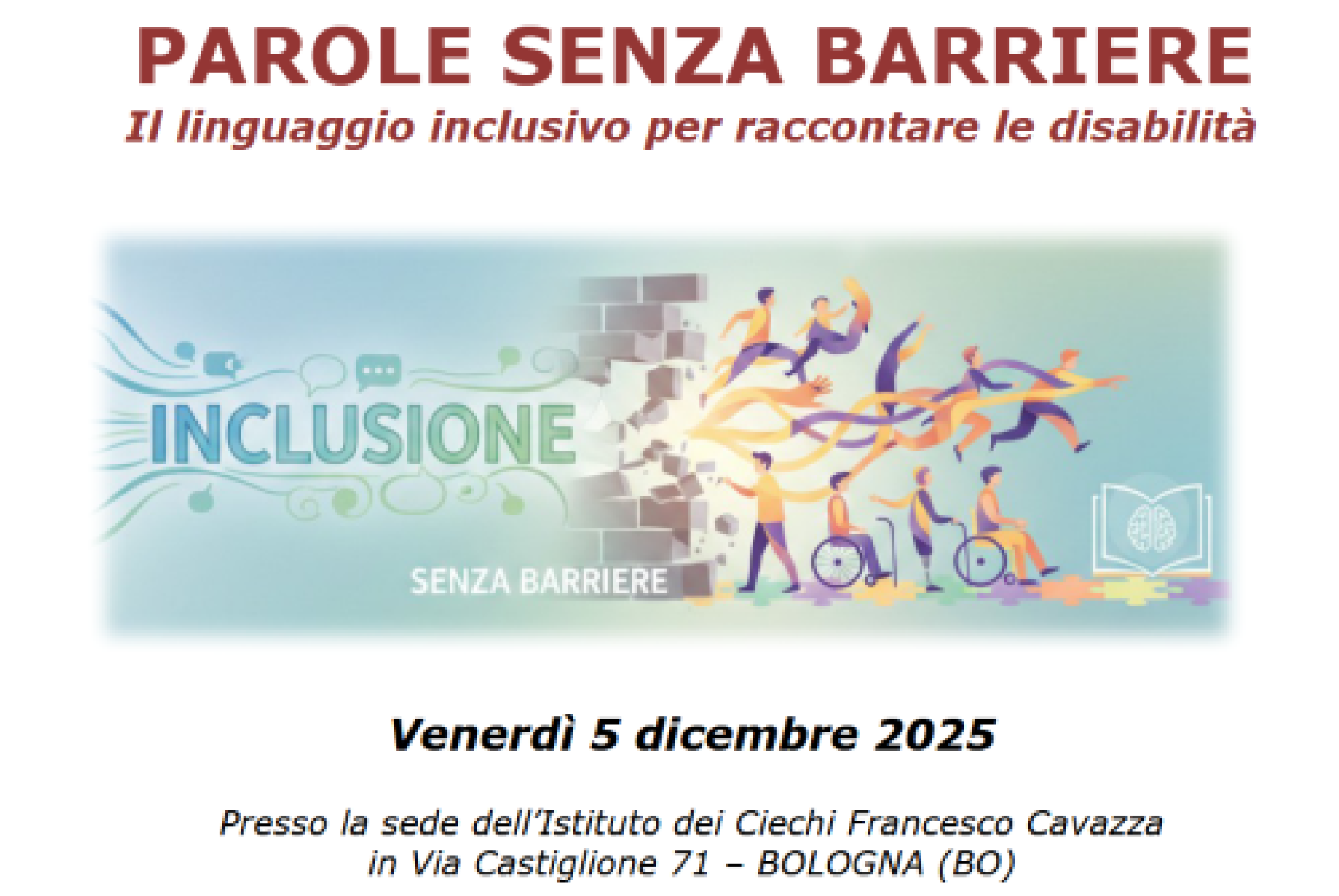 Parole senza barriere. Il linguaggio inclusivo per raccontare la disabilità