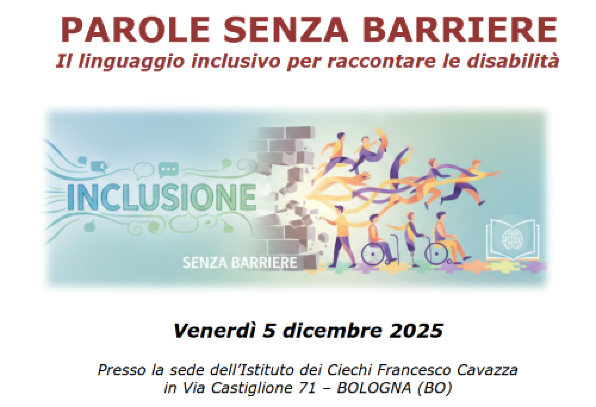 Parole senza barriere. Il linguaggio inclusivo per raccontare la disabilità