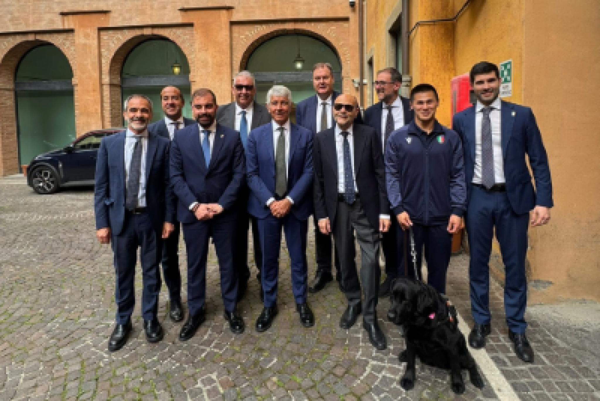 I protagonisti dei protocolli d'intesa sottoscritti a Roma, insieme al ministro Abodi (terzo da sinistra in prima fila)