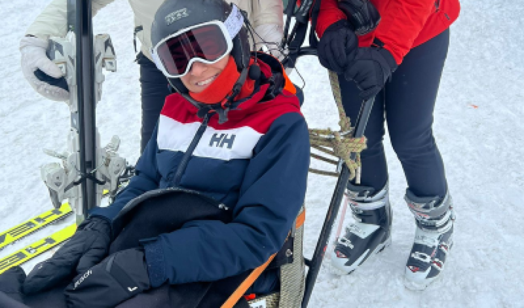 Maria Rosaria Ricci sulla neve di Sestriere