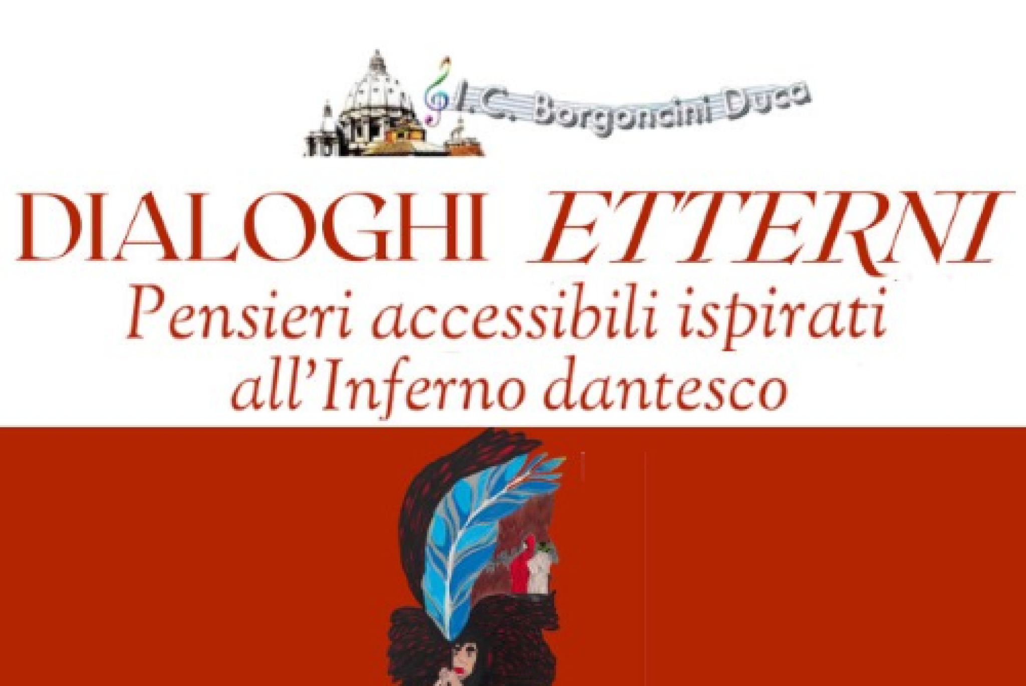 La realizzazione grafica elaborata per la presentazione di fine maggio del libro parlato all'Università LUMSA di Roma