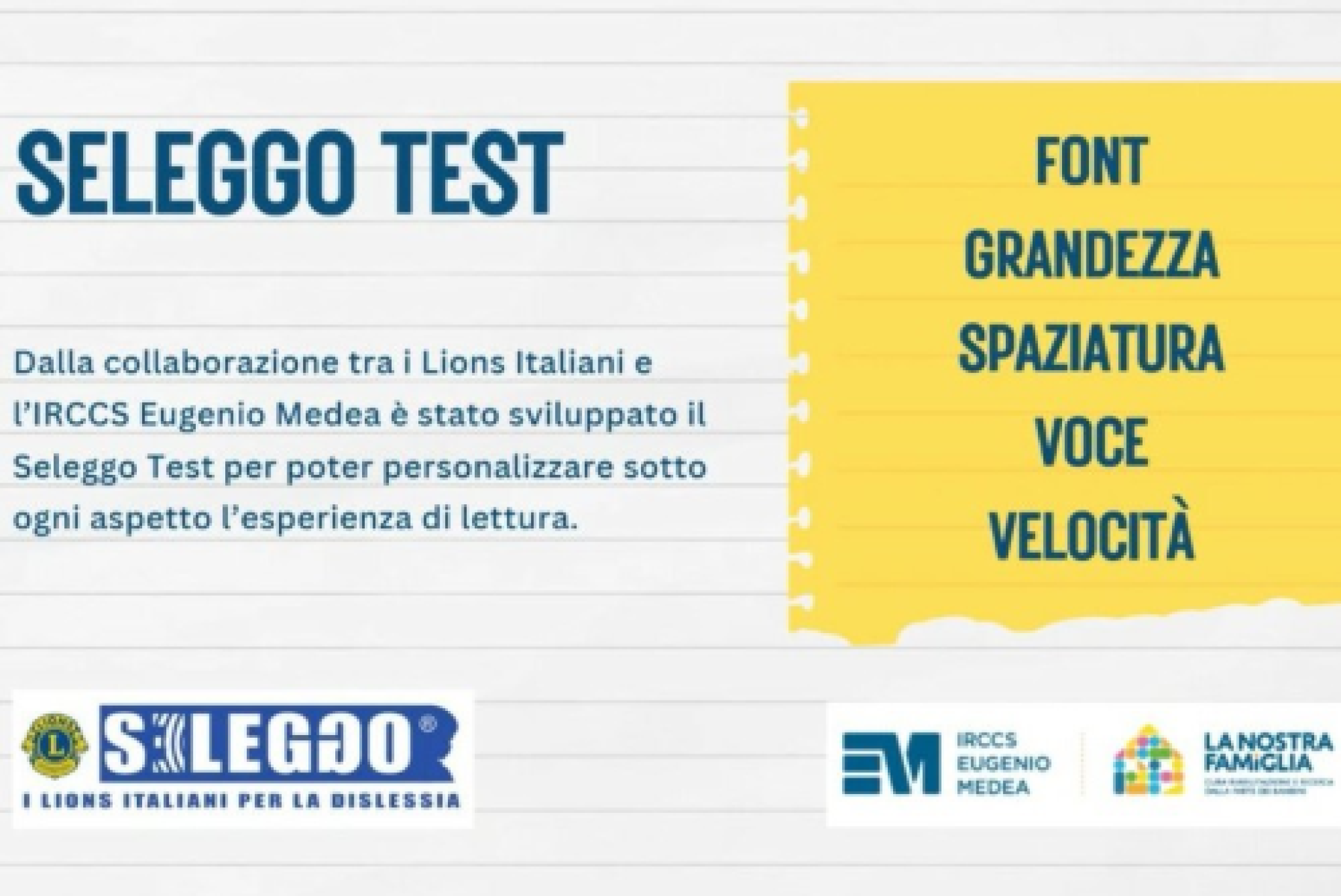 Dislessia: un test che personalizza i parametri di lettura e di sintesi vocale