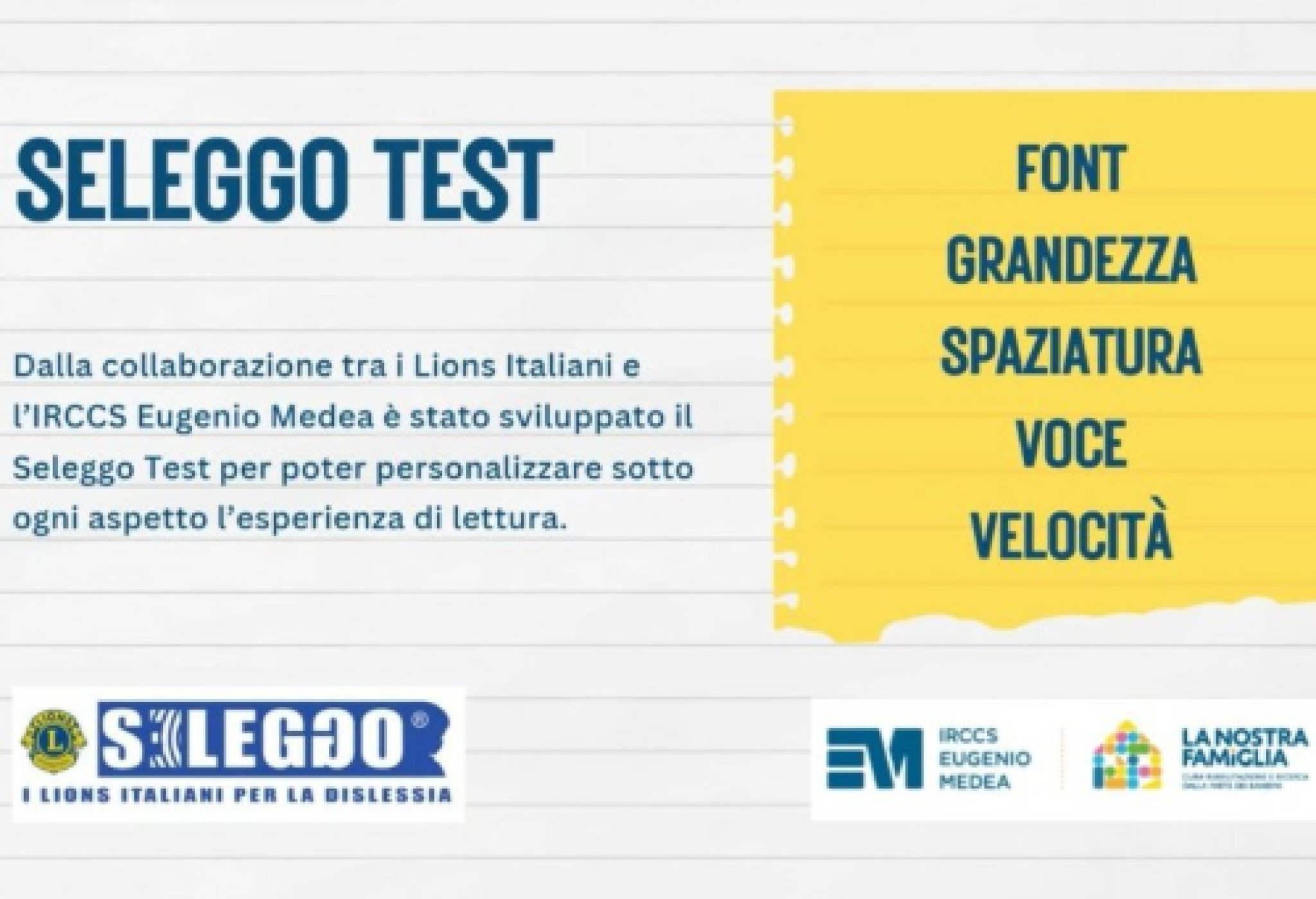 Dislessia: un test che personalizza i parametri di lettura e di sintesi vocale