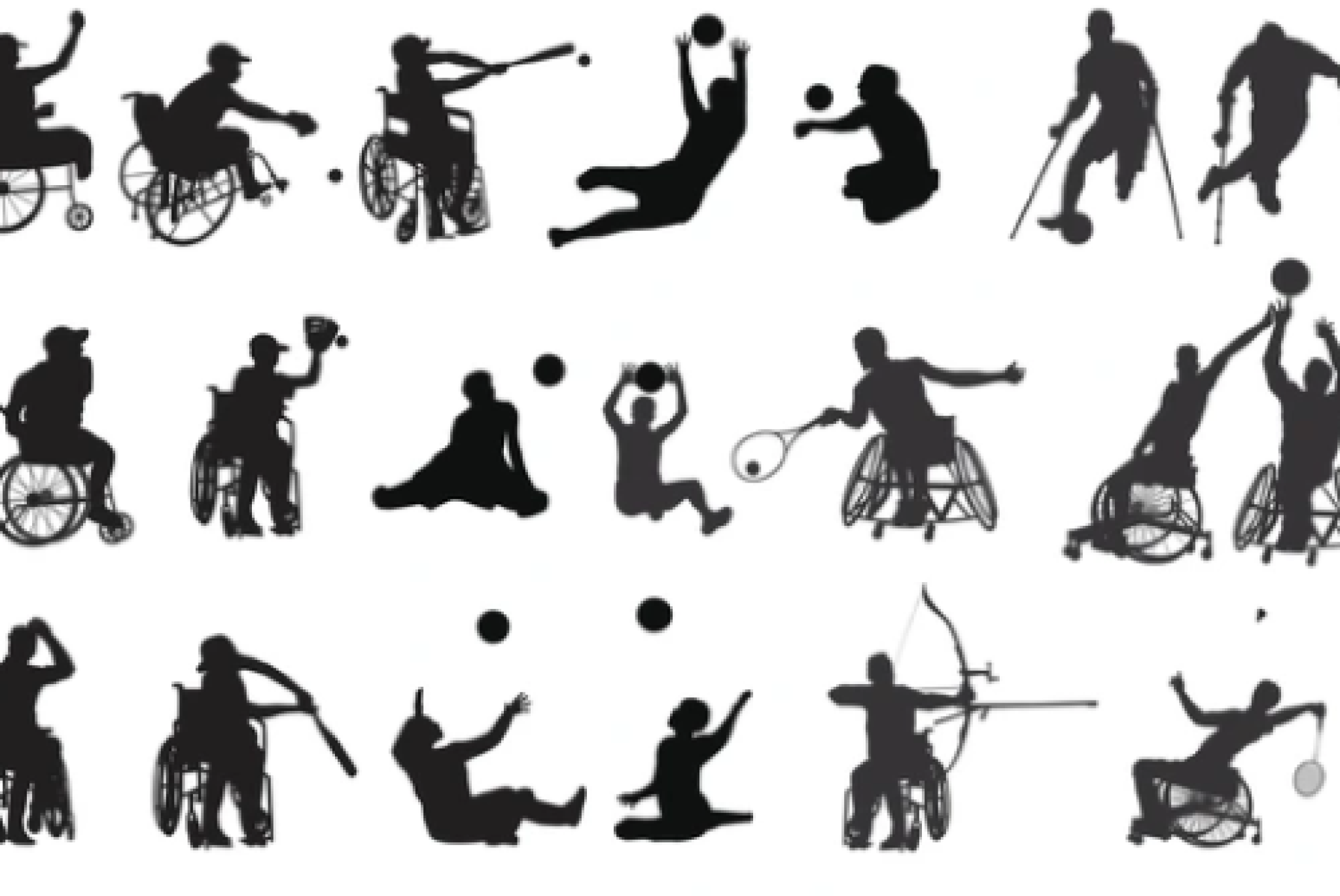 Immagini di varie discipline sportive praticate da persone con disabilità