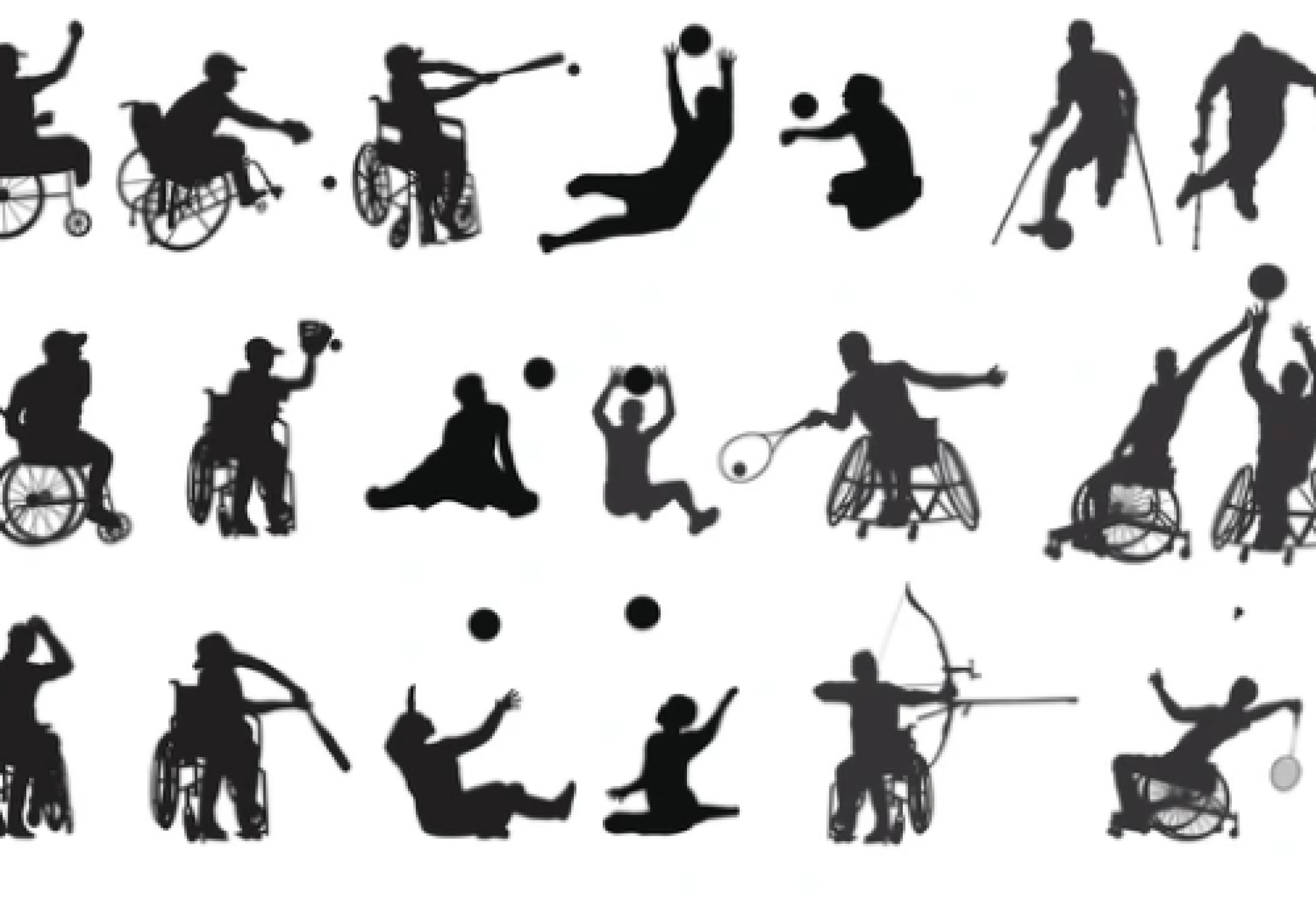 Immagini di varie discipline sportive praticate da persone con disabilità