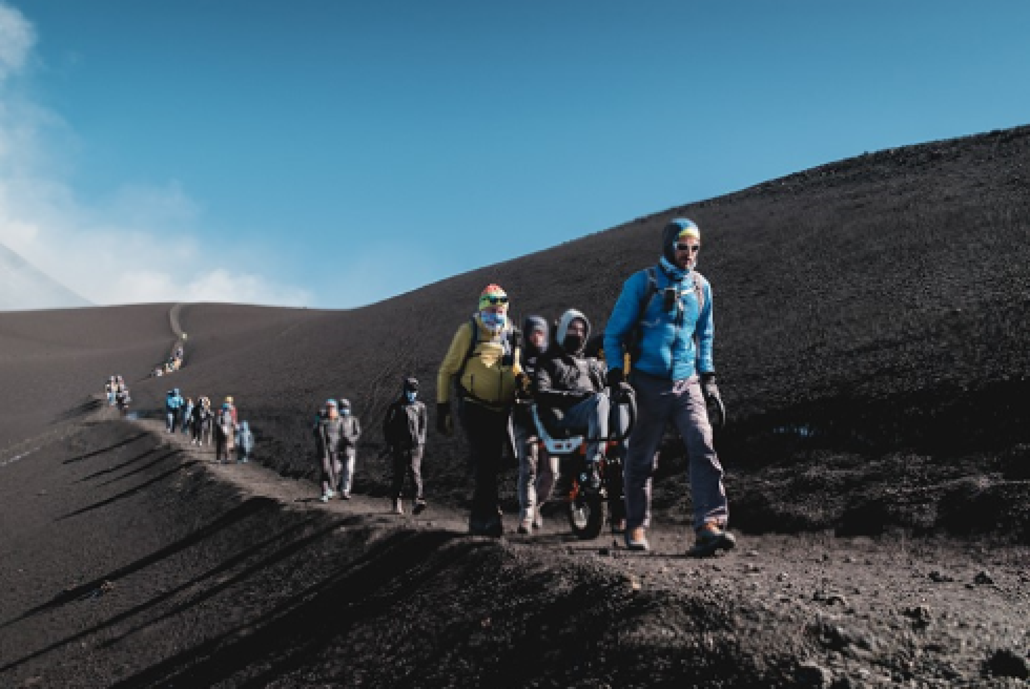 L'escursione sulle pendici dell'Etna, nell'àmbito della tappa siciliana di "Tip Top Mountain"