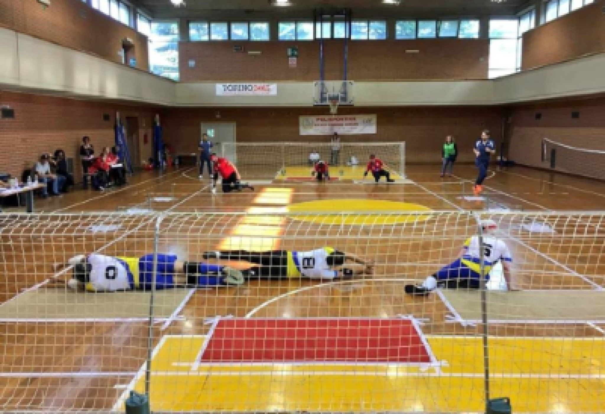 Immagine di repertorio di una partita di torball giocata a Torino