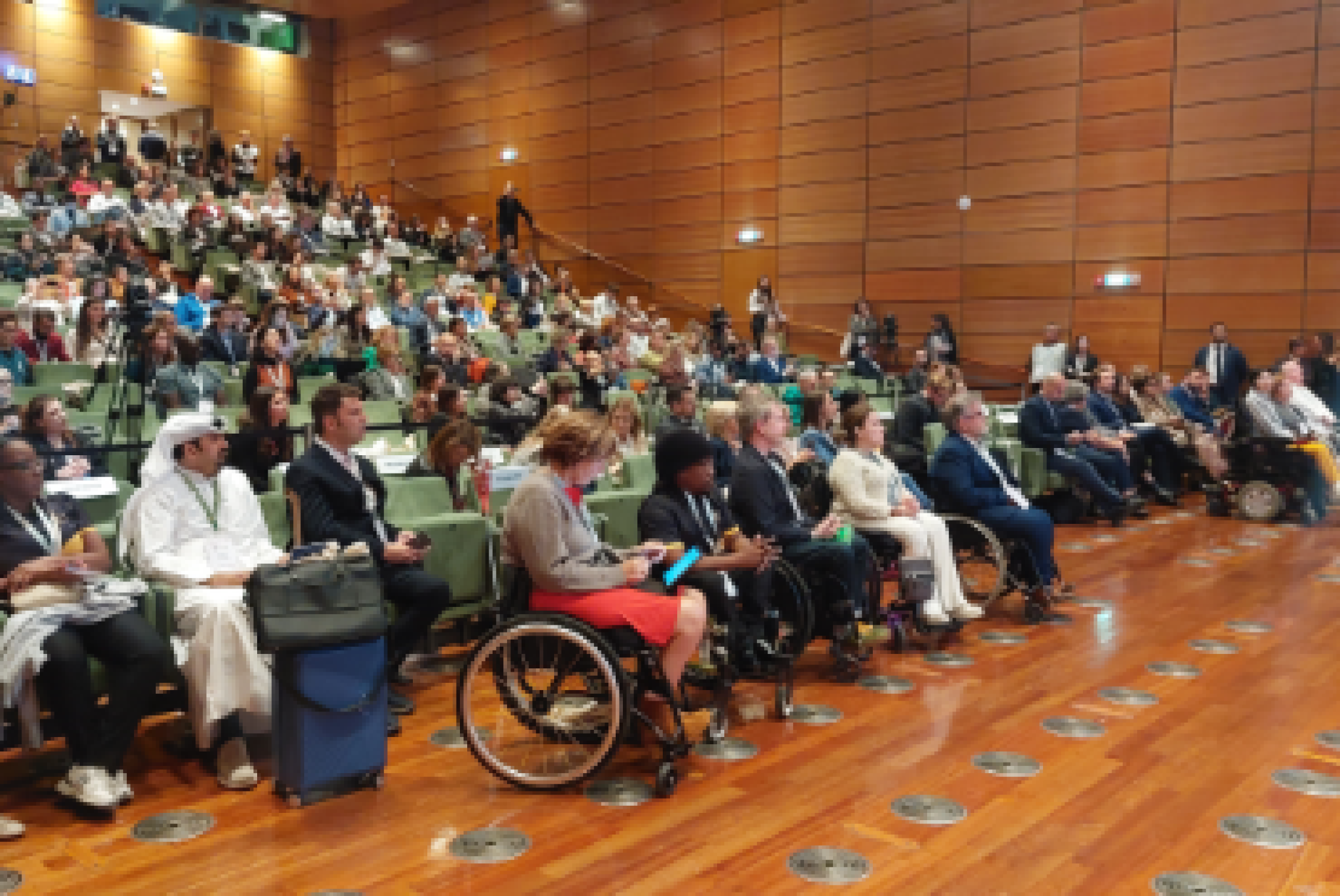 La platea cosmopolita al Summit Mondiale del Turismo Accessibile, svoltosi recentemente a Torino (per l'immagine ringraziamo Fabrizio Vespa)