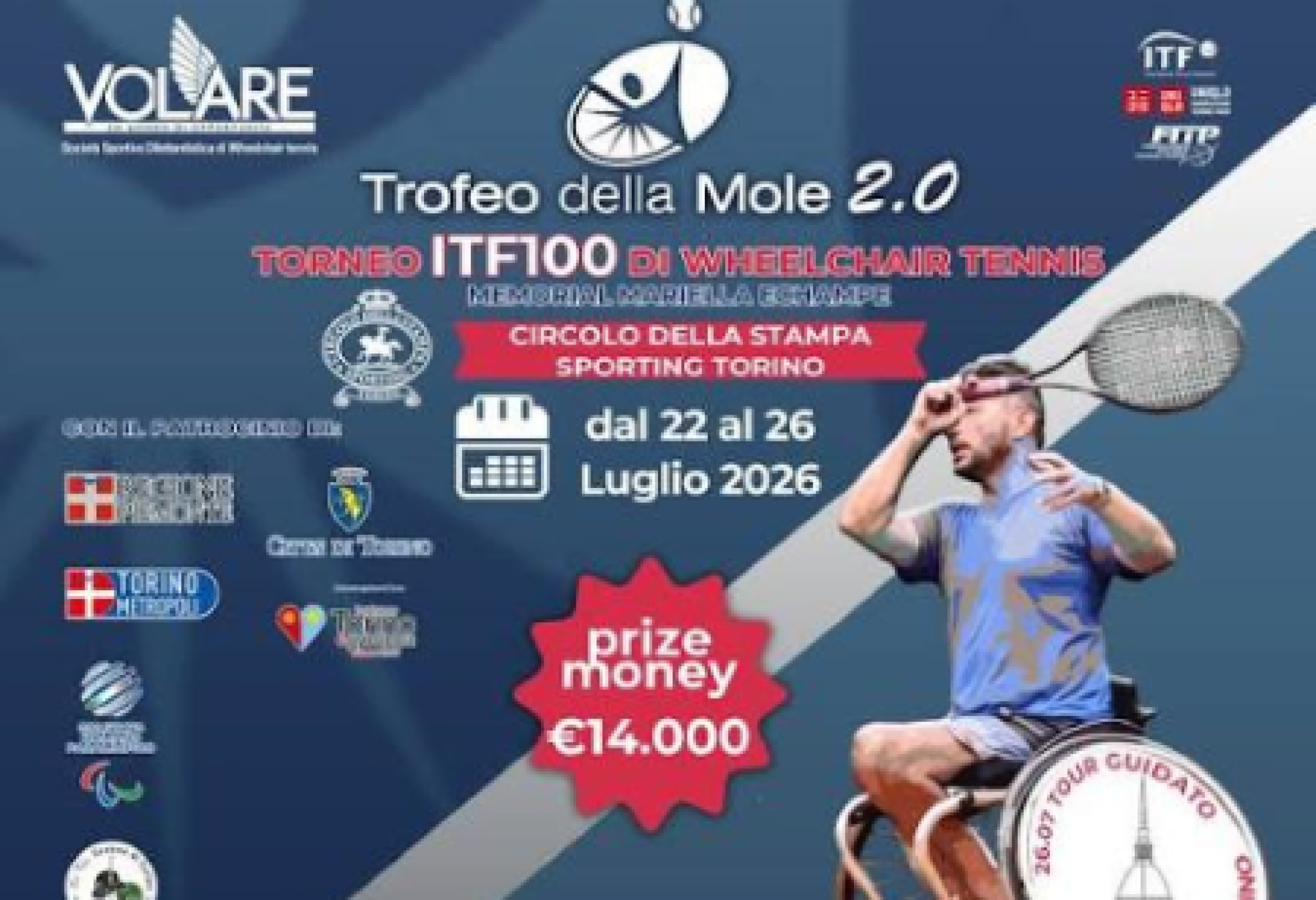 A Torino c’è il grande tennis in carrozzina